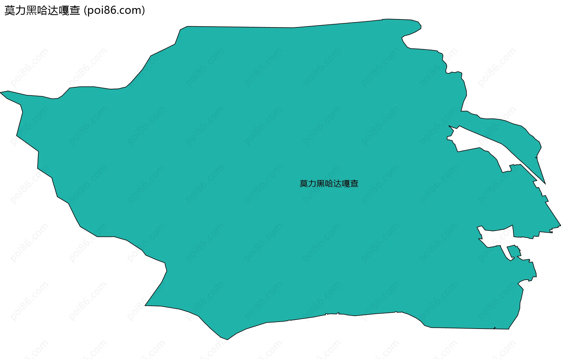 莫力黑哈达嘎查边界地图