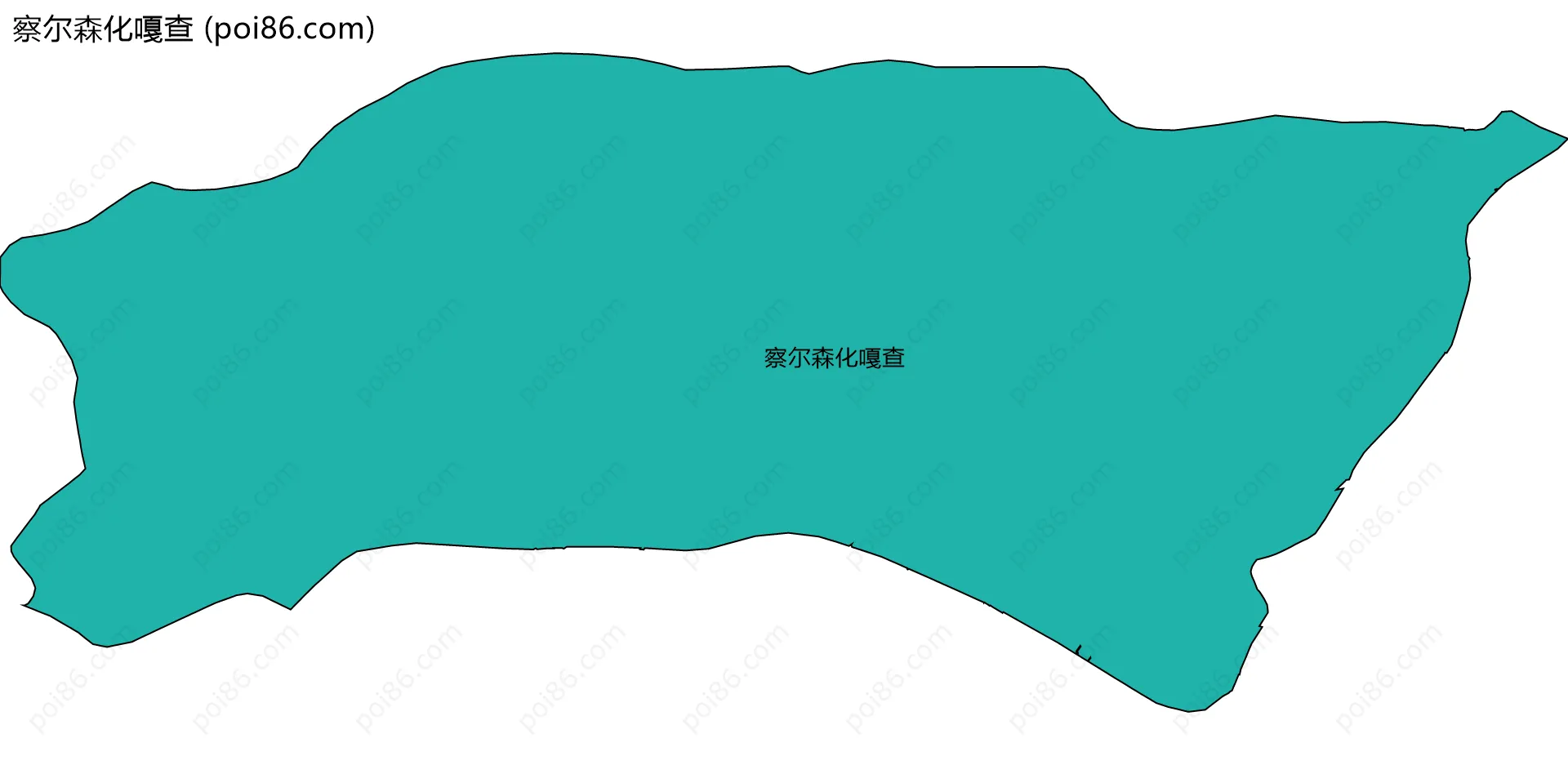察尔森化嘎查边界地图