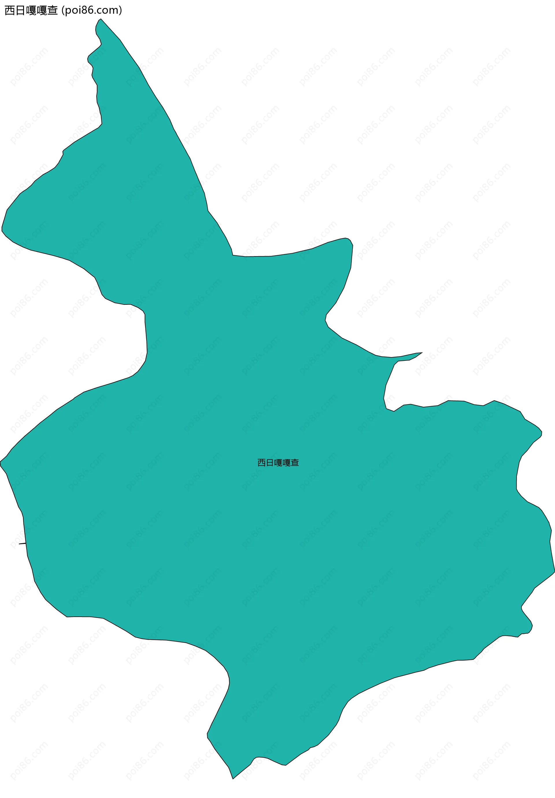 西日嘎嘎查边界地图