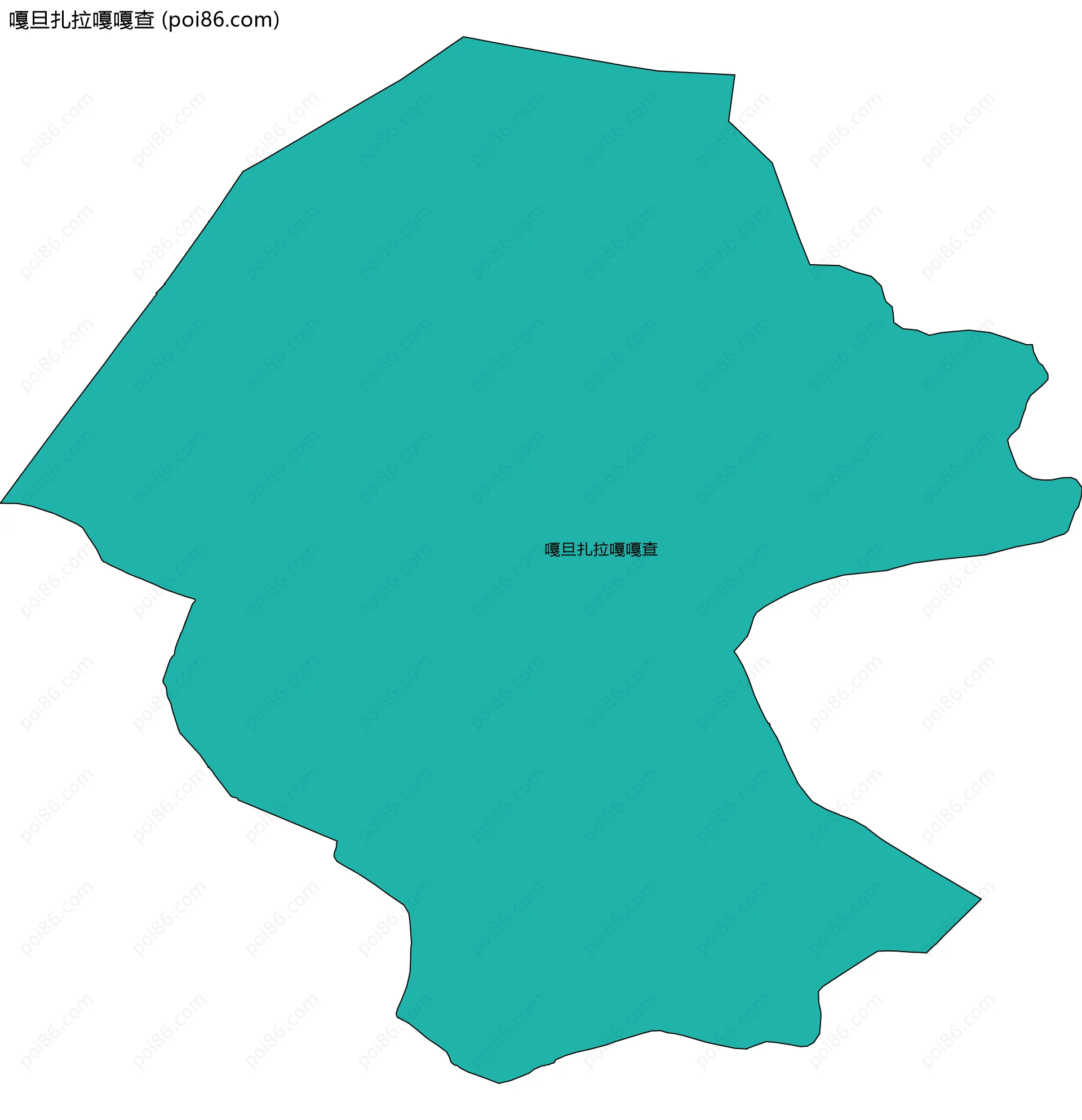 嘎旦扎拉嘎嘎查边界地图