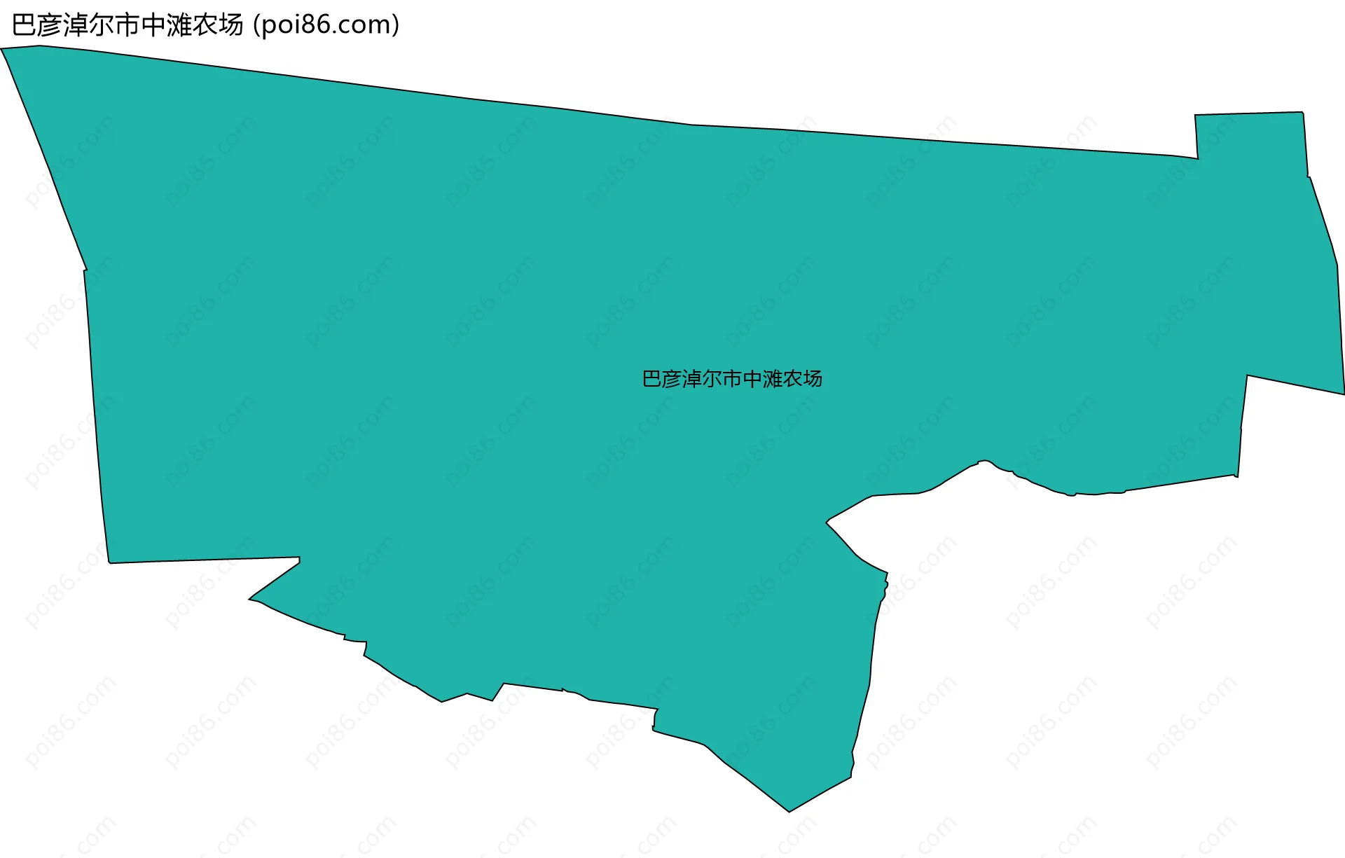 巴彦淖尔市中滩农场边界地图