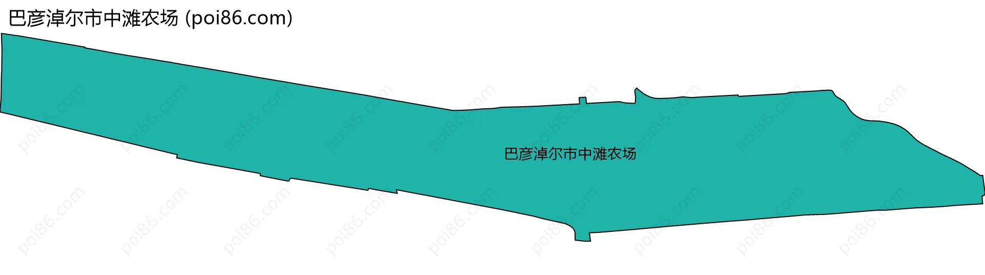 巴彦淖尔市中滩农场边界地图