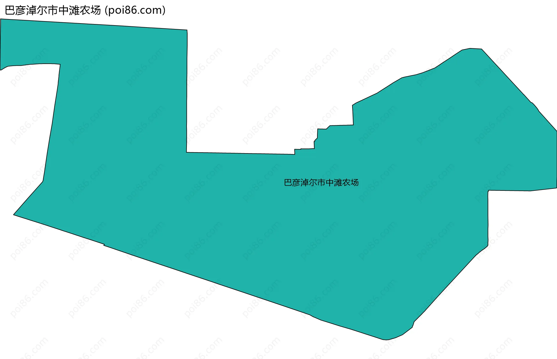 巴彦淖尔市中滩农场边界地图