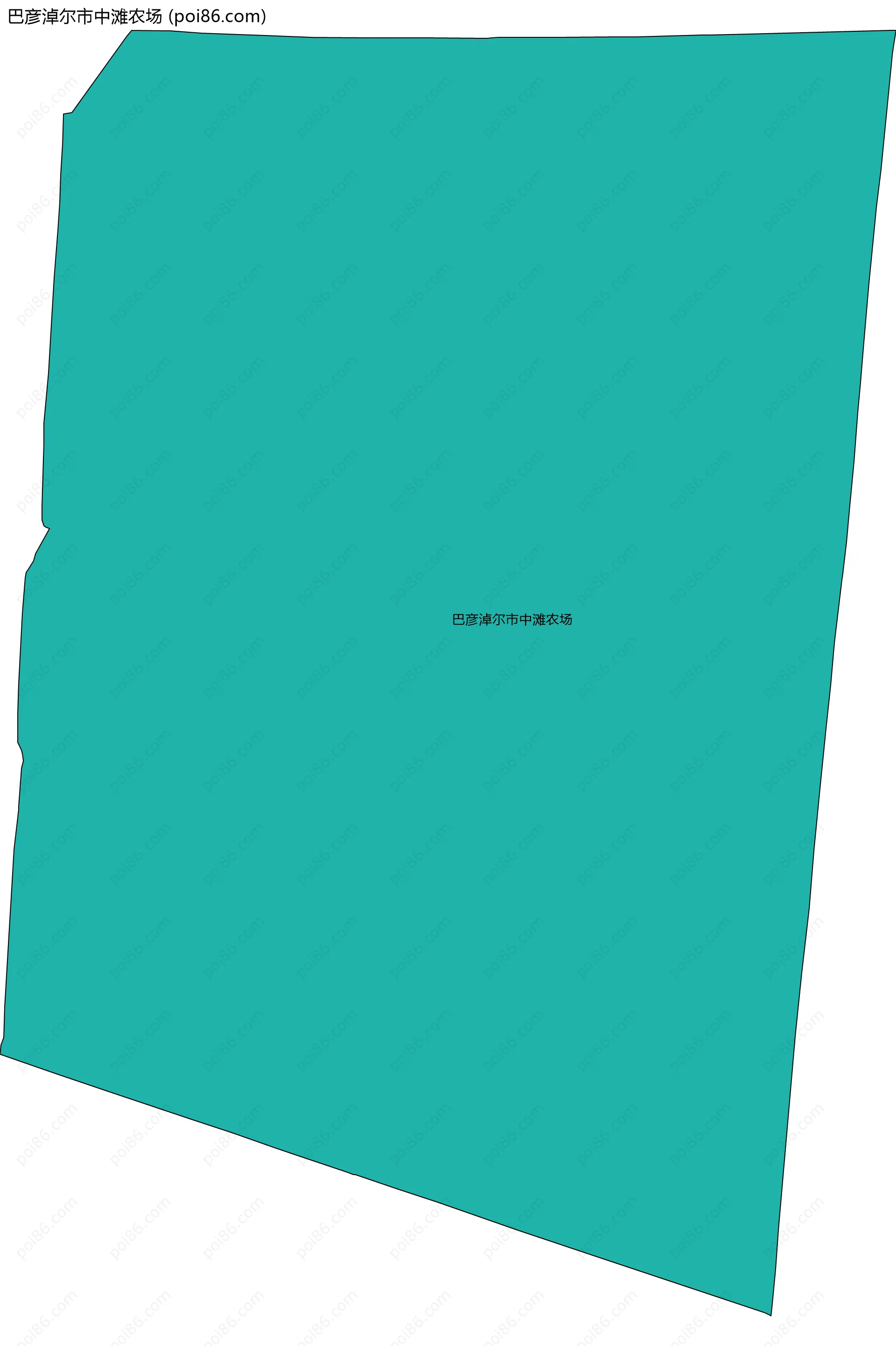 巴彦淖尔市中滩农场边界地图