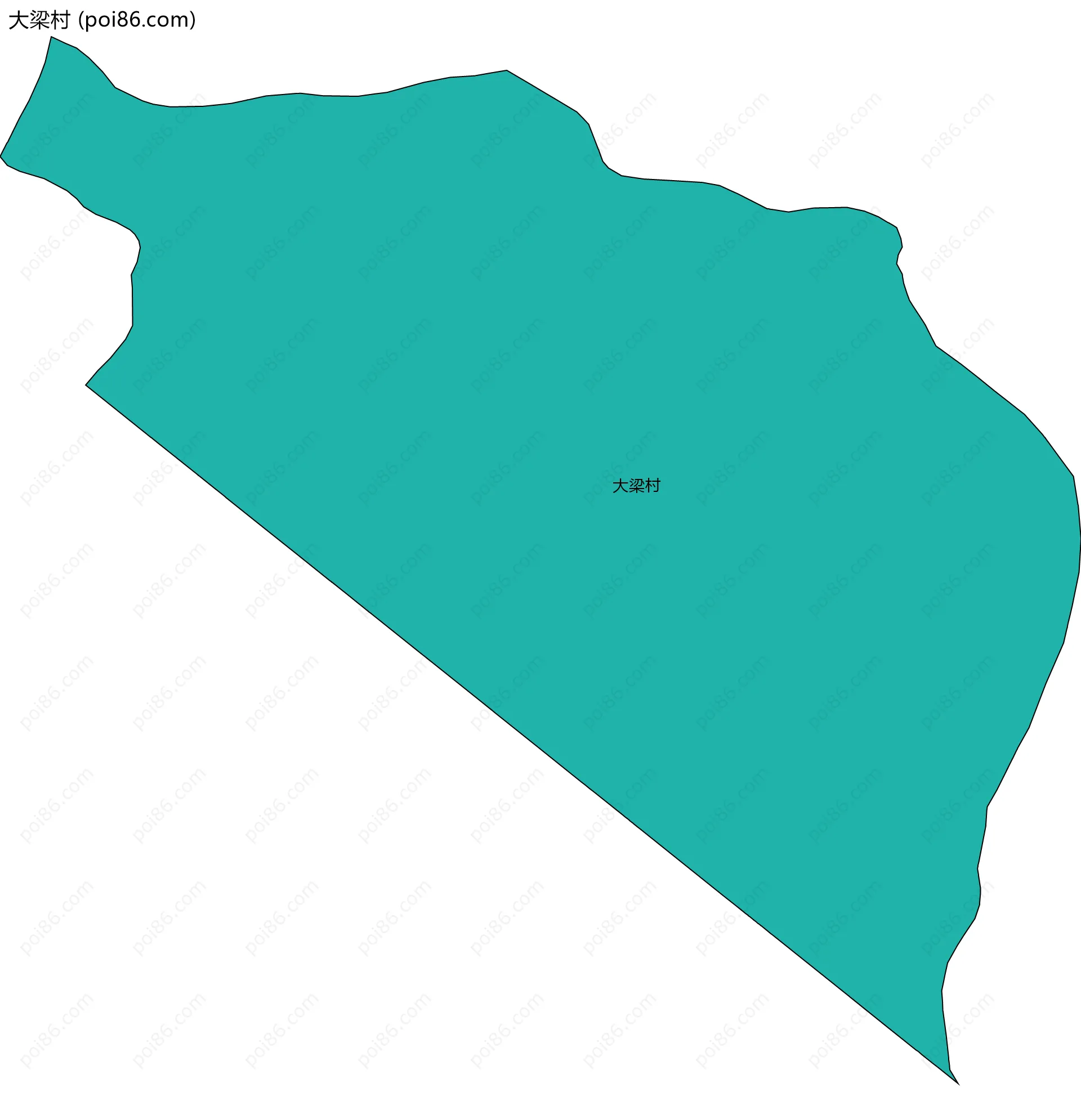 大梁村边界地图