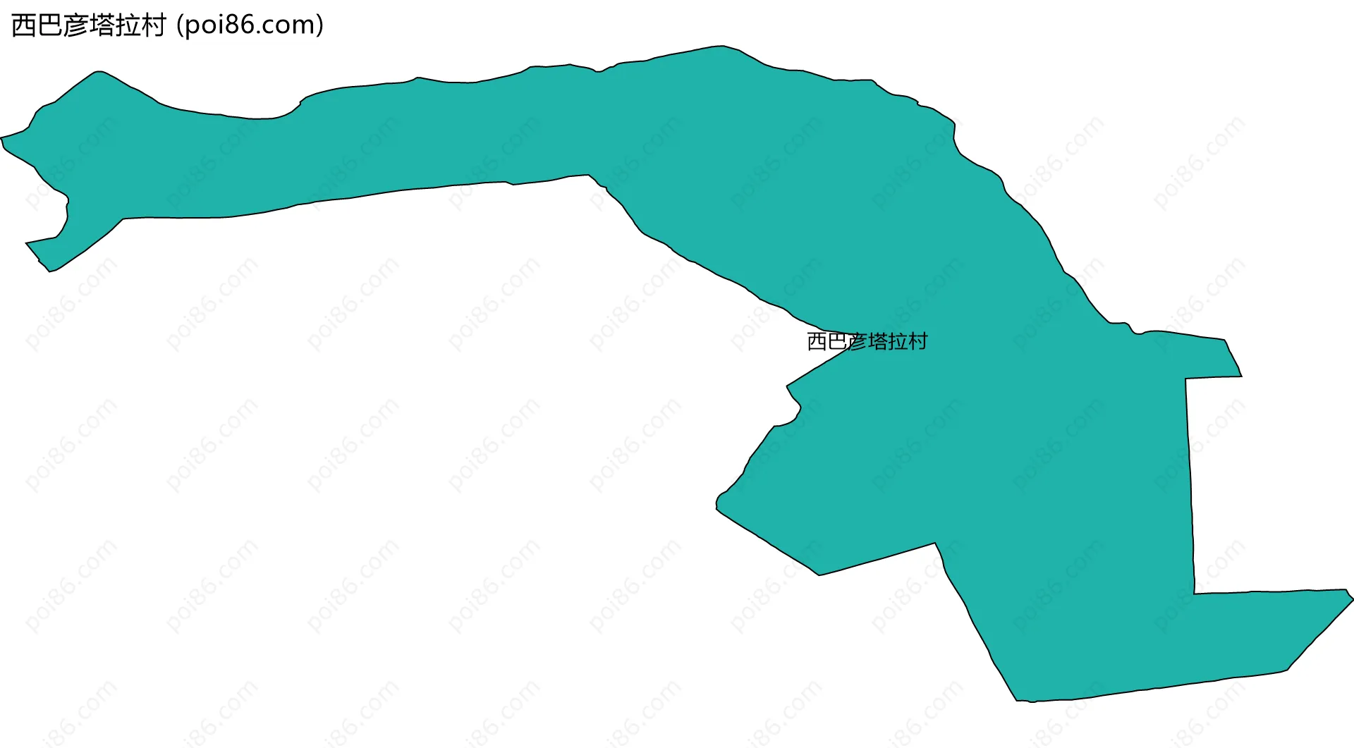 西巴彦塔拉村边界地图