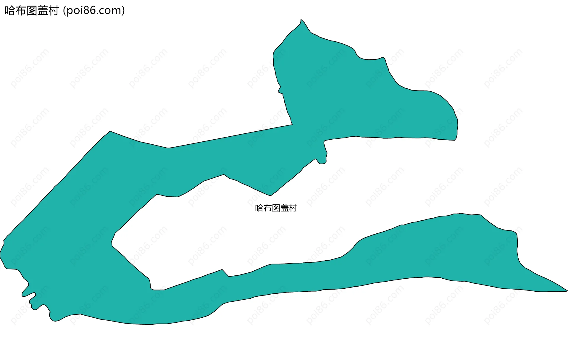 哈布图盖村边界地图