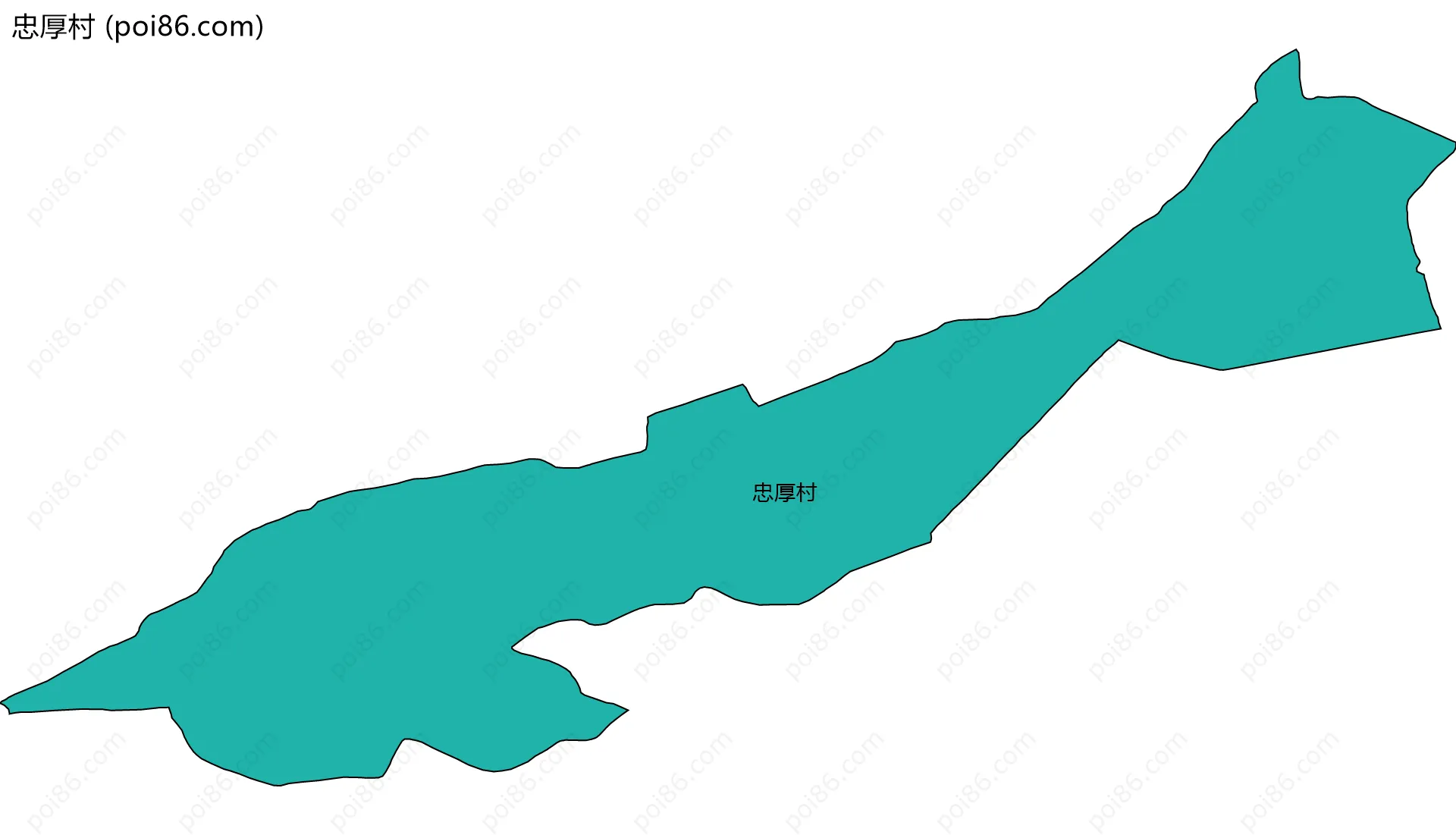 忠厚村边界地图