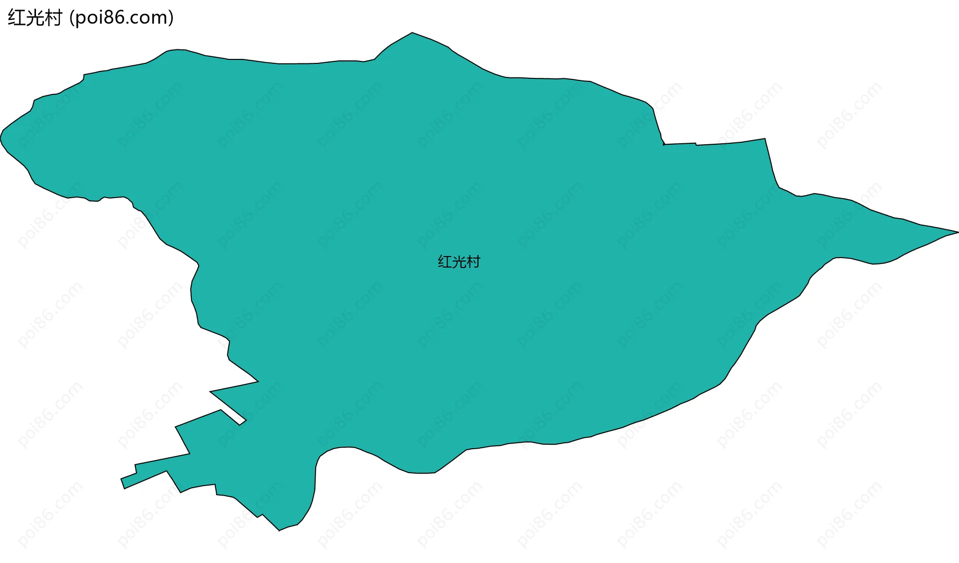 红光村边界地图