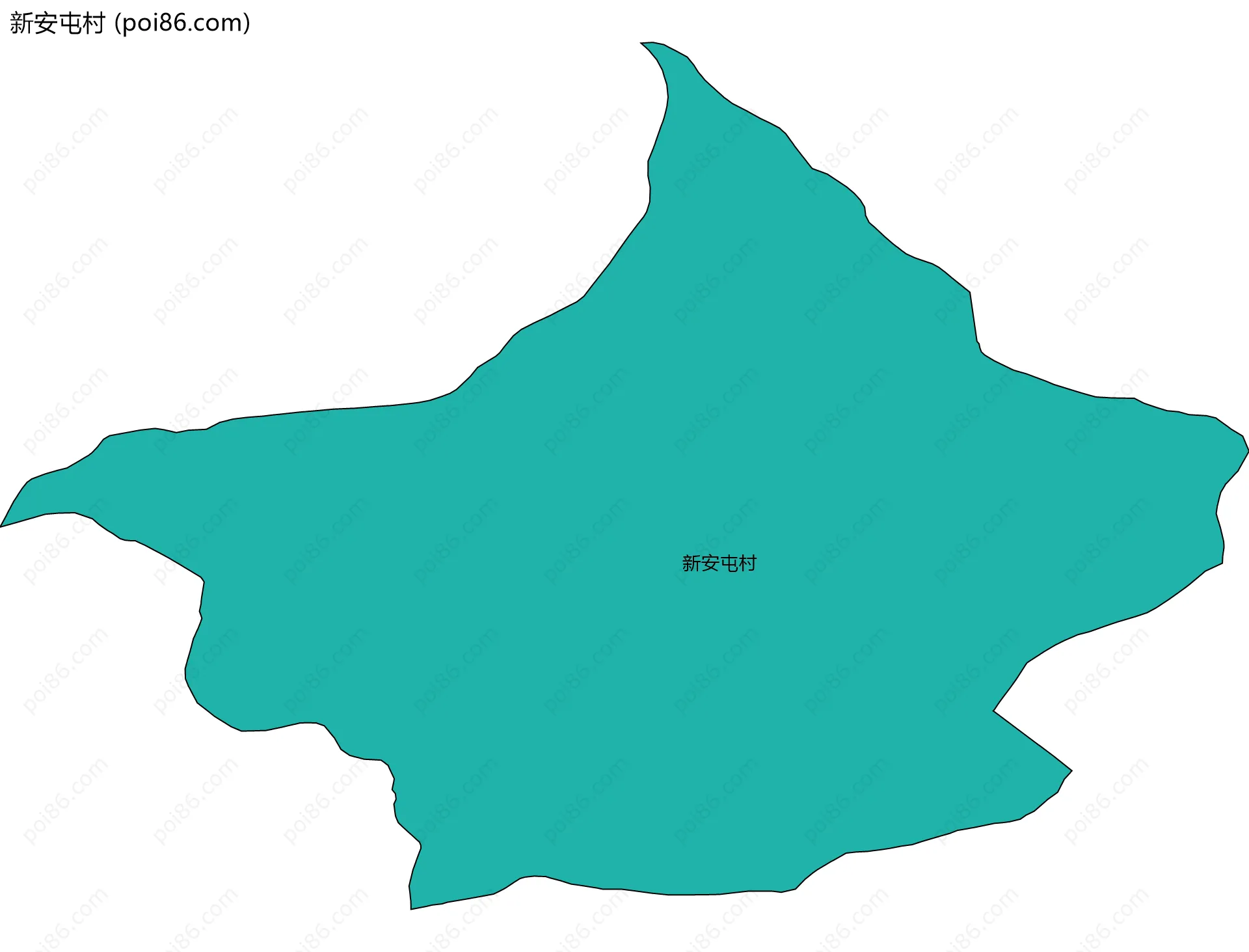 新安屯村边界地图