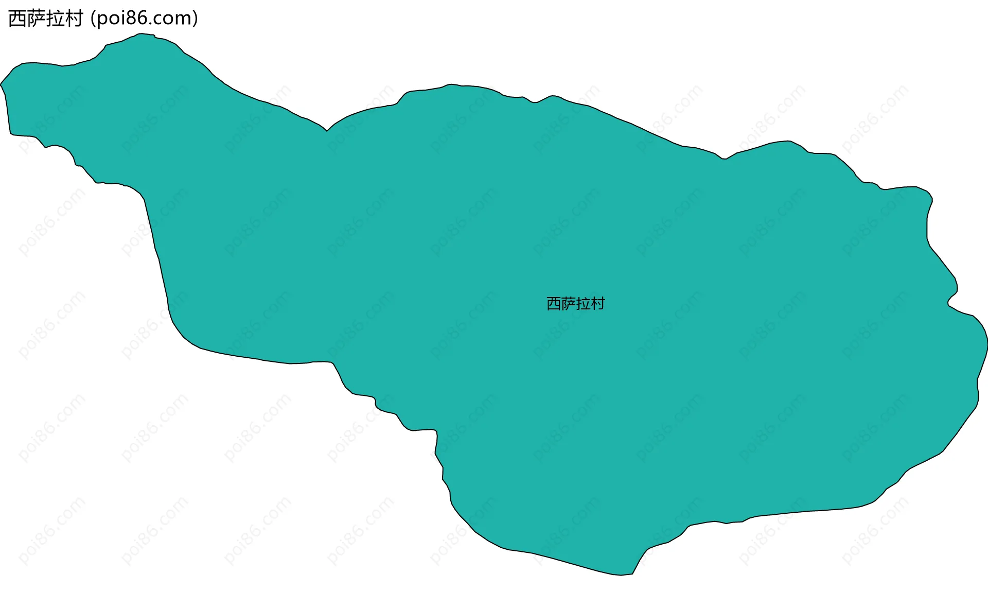 西萨拉村边界地图