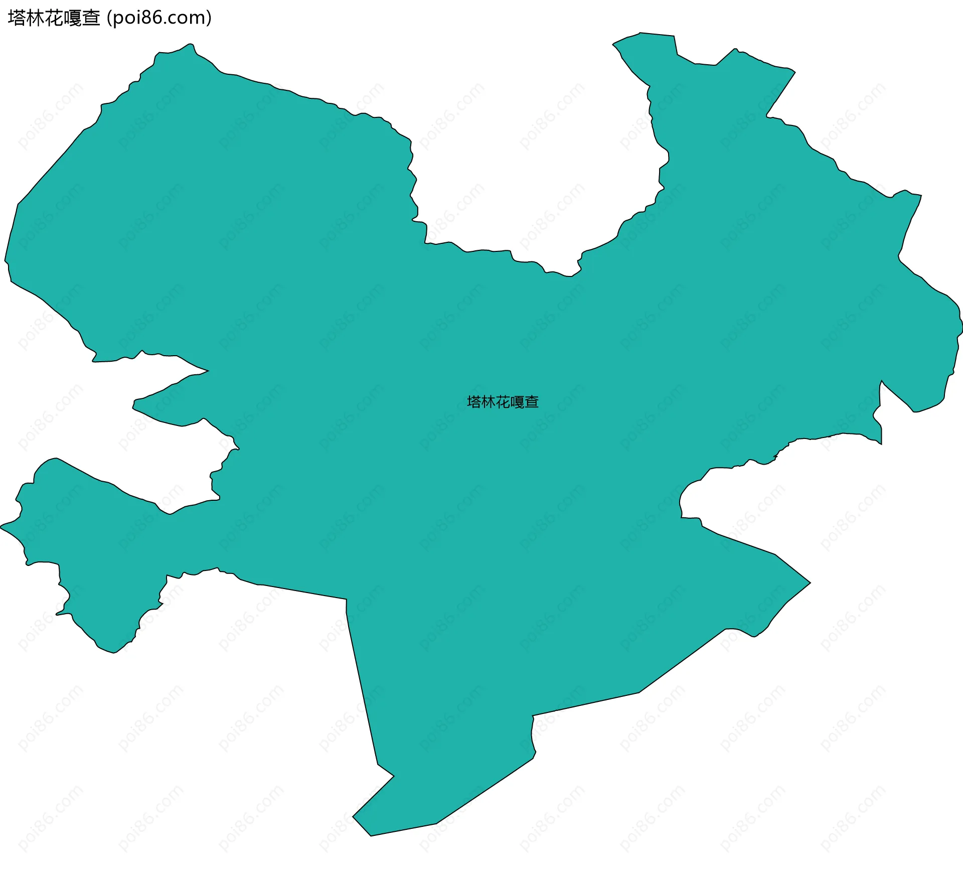 塔林花嘎查边界地图