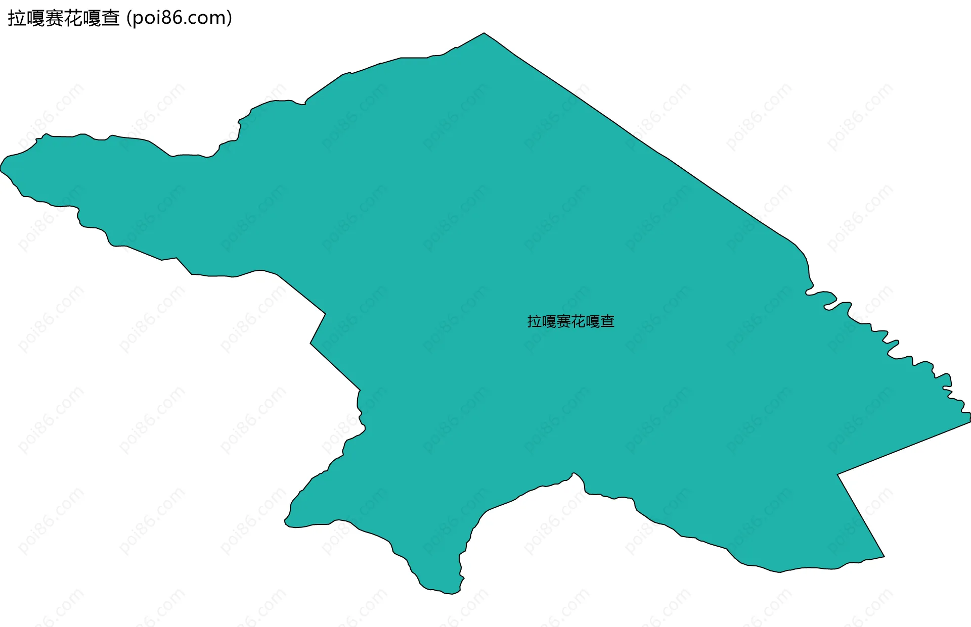 拉嘎赛花嘎查边界地图