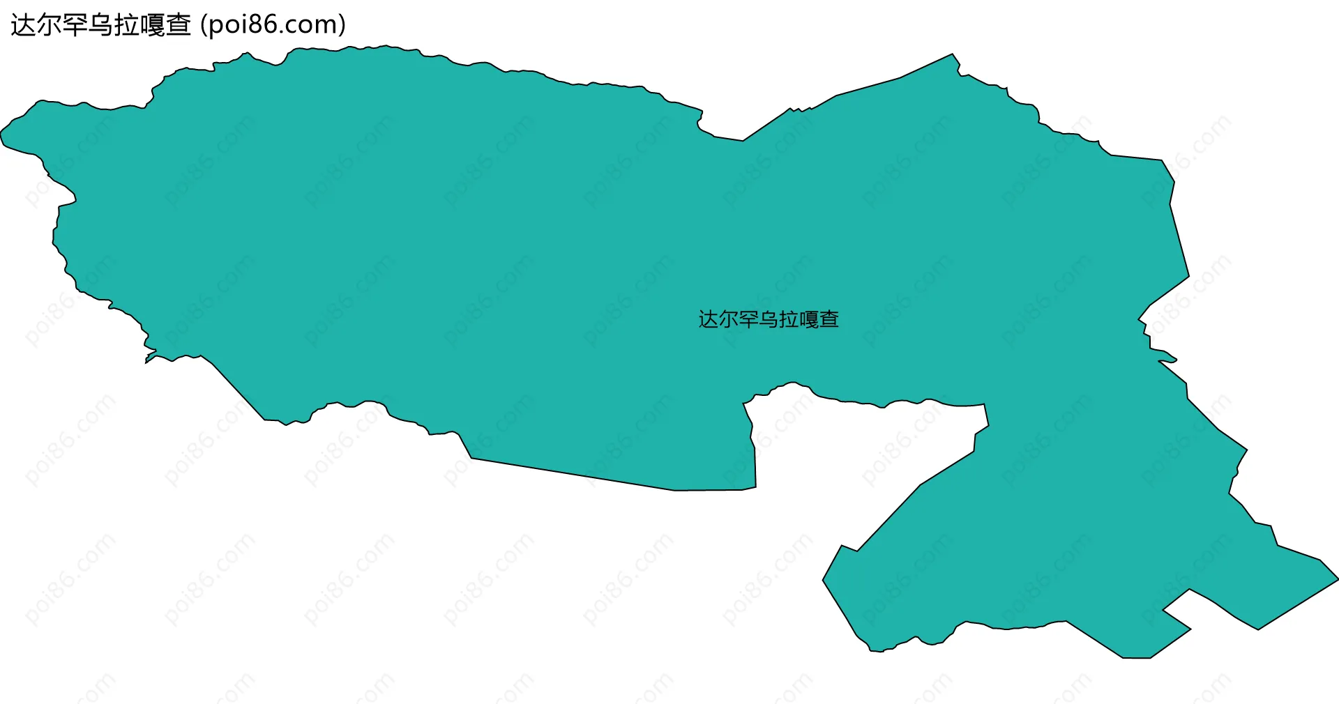 达尔罕乌拉嘎查边界地图