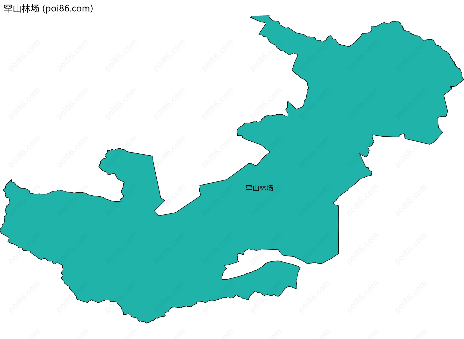 罕山林场边界地图