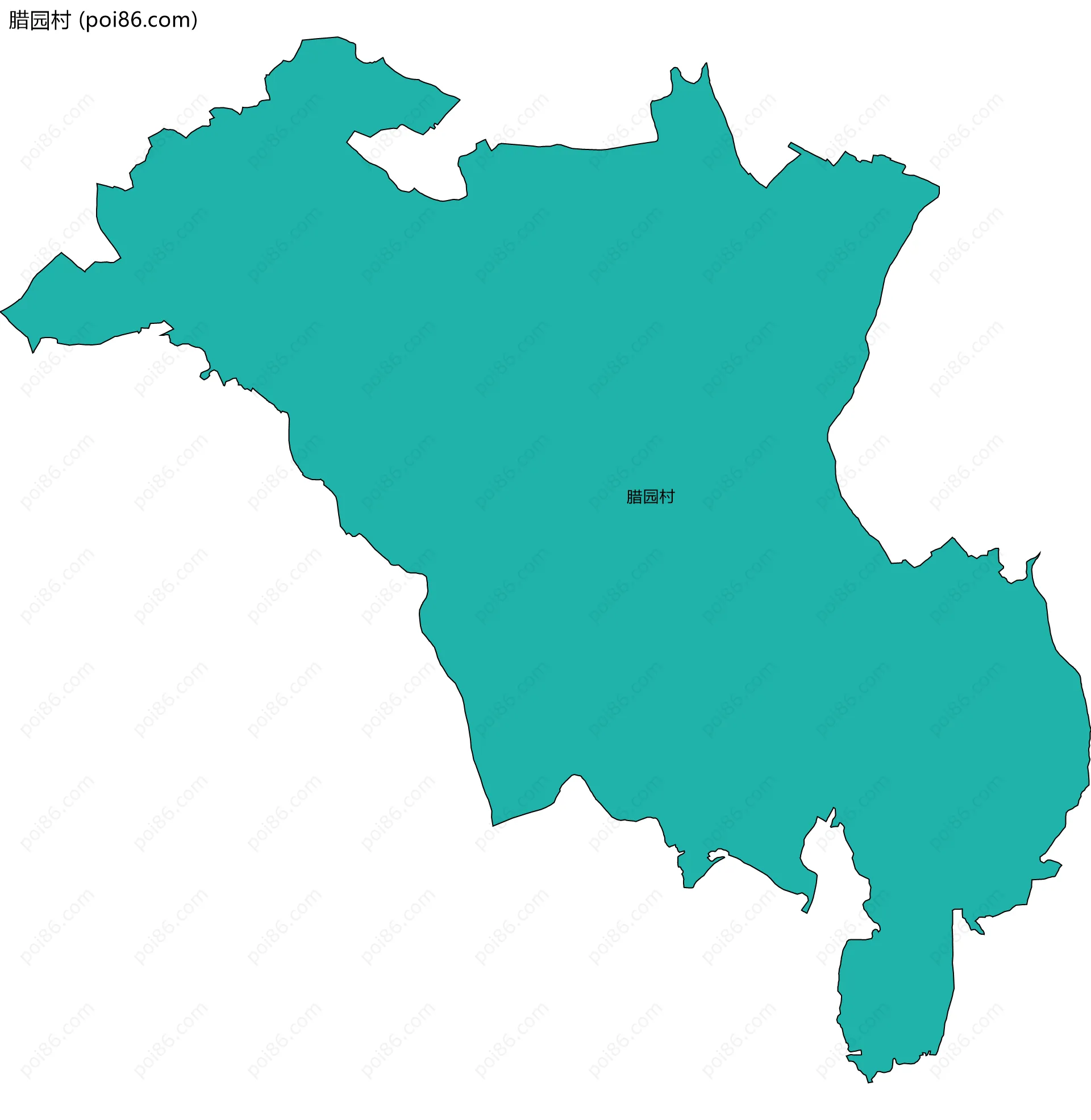 腊园村边界地图