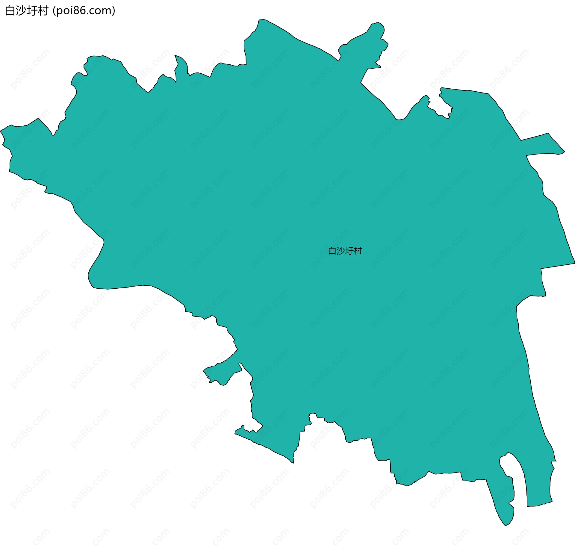 白沙圩村边界地图