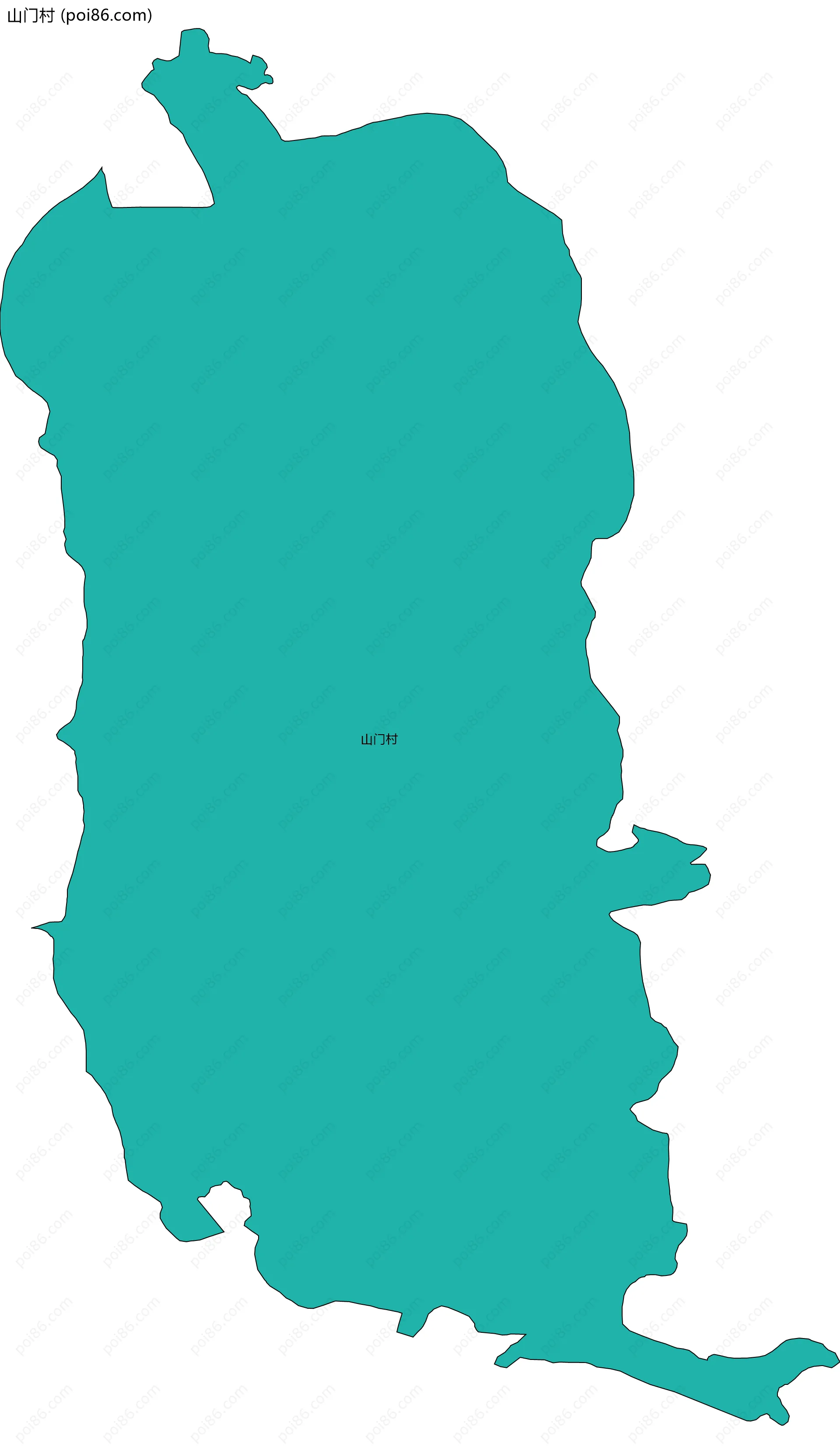 山门村边界地图