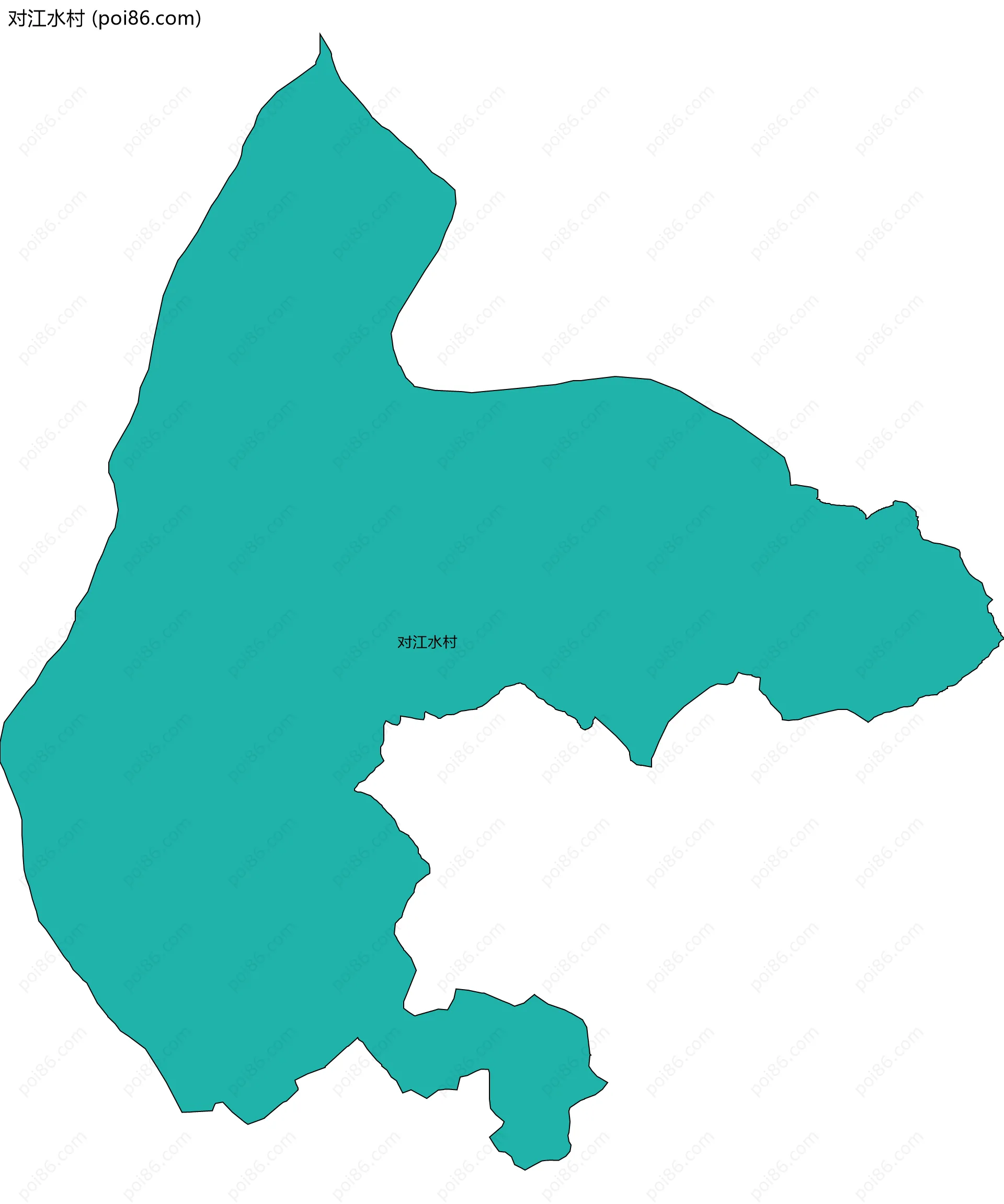 对江水村边界地图