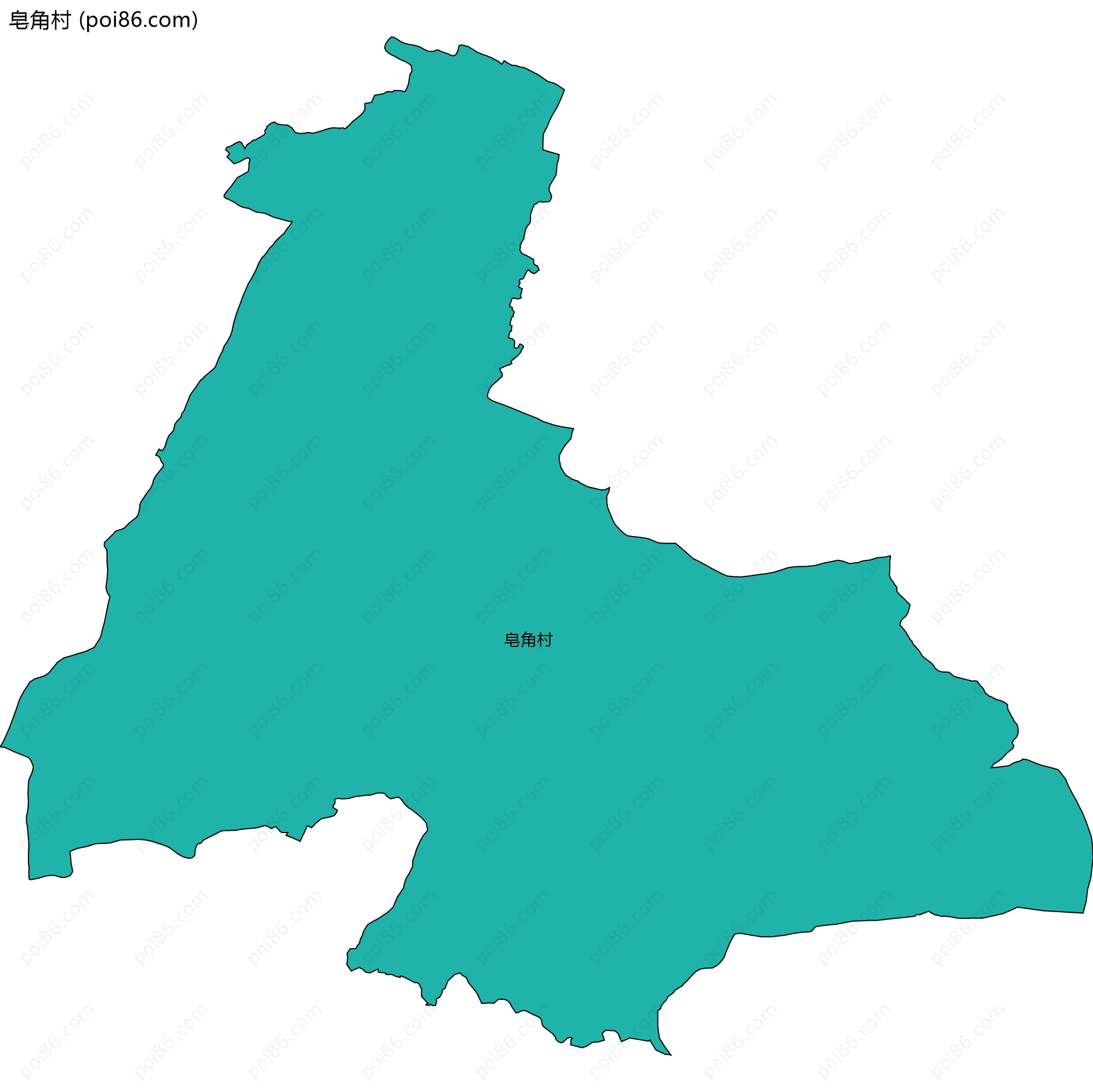 皂角村边界地图