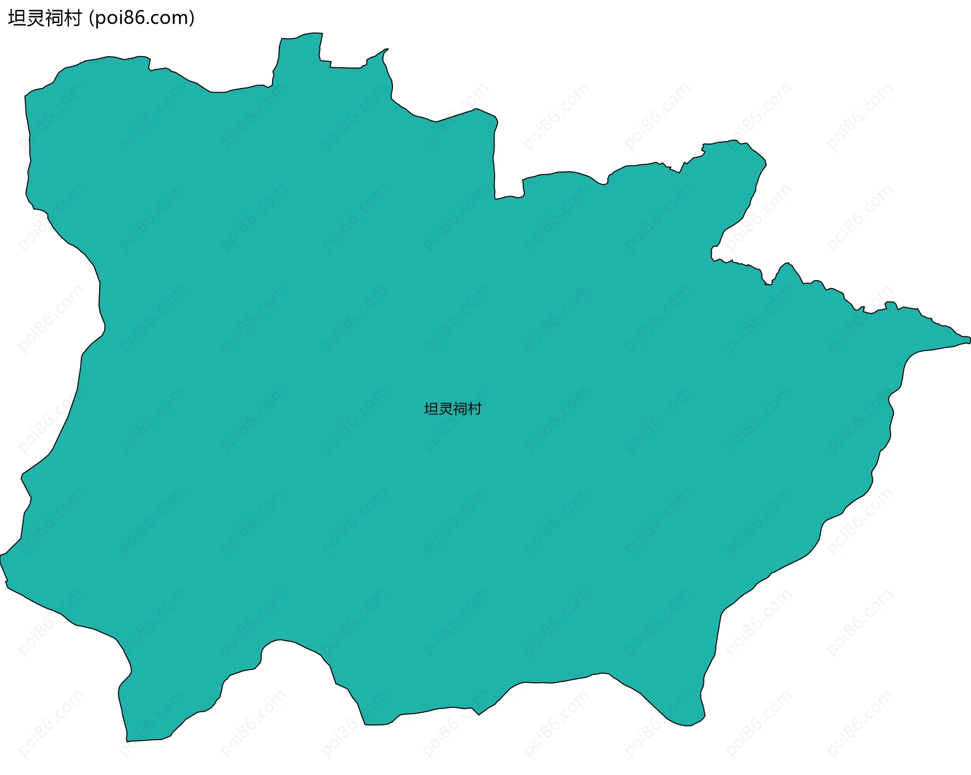 坦灵祠村边界地图