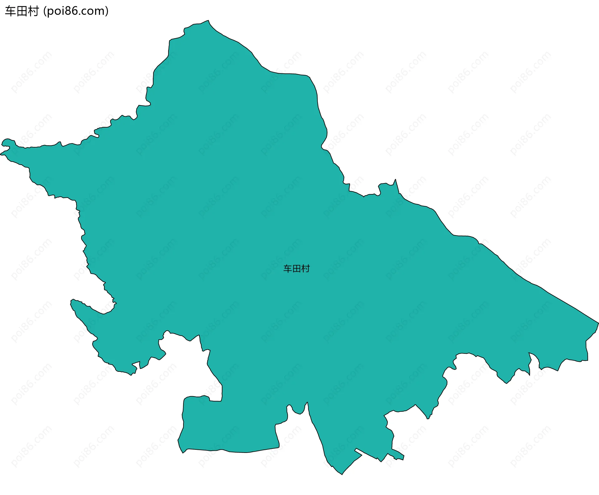 车田村边界地图