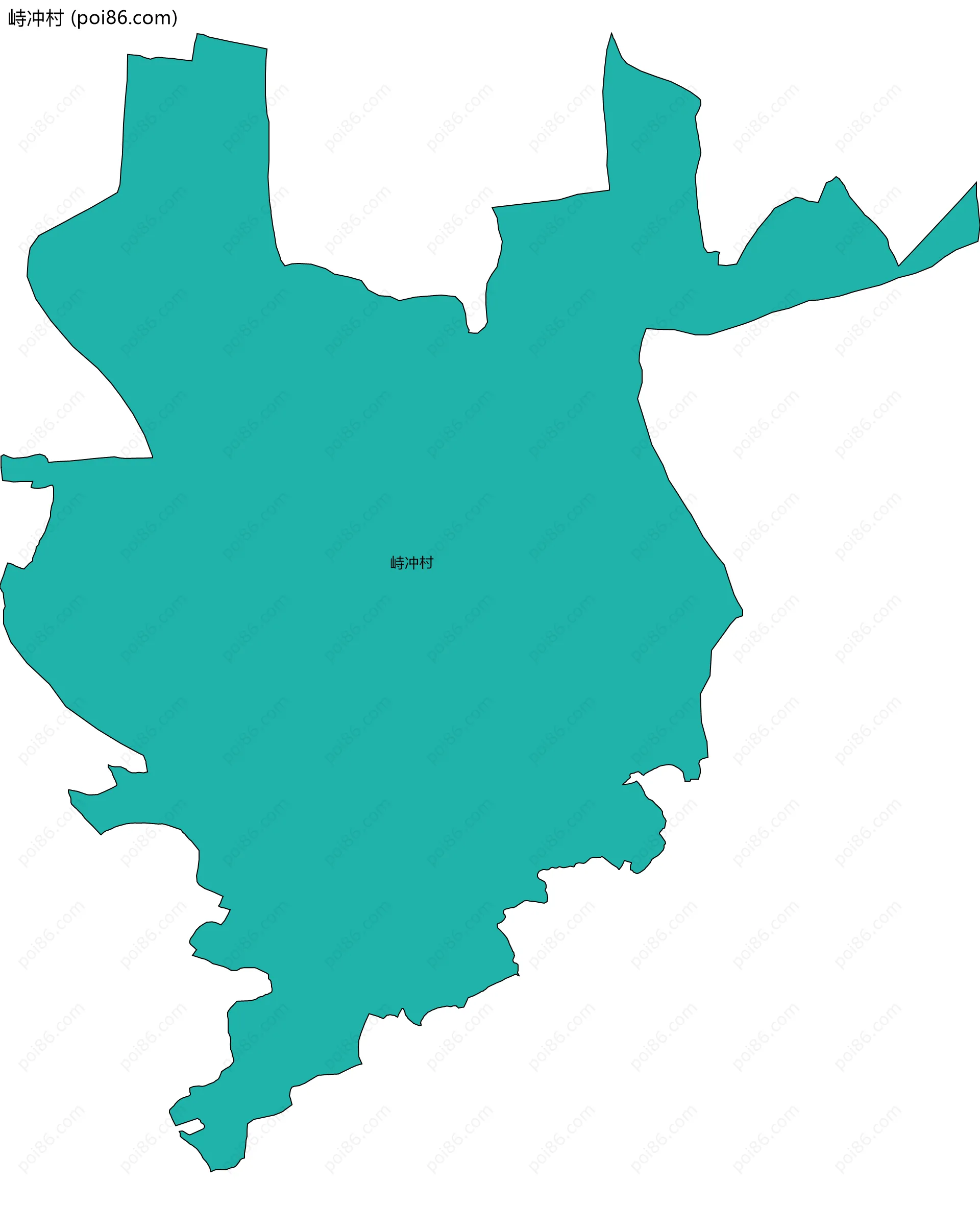 峙冲村边界地图