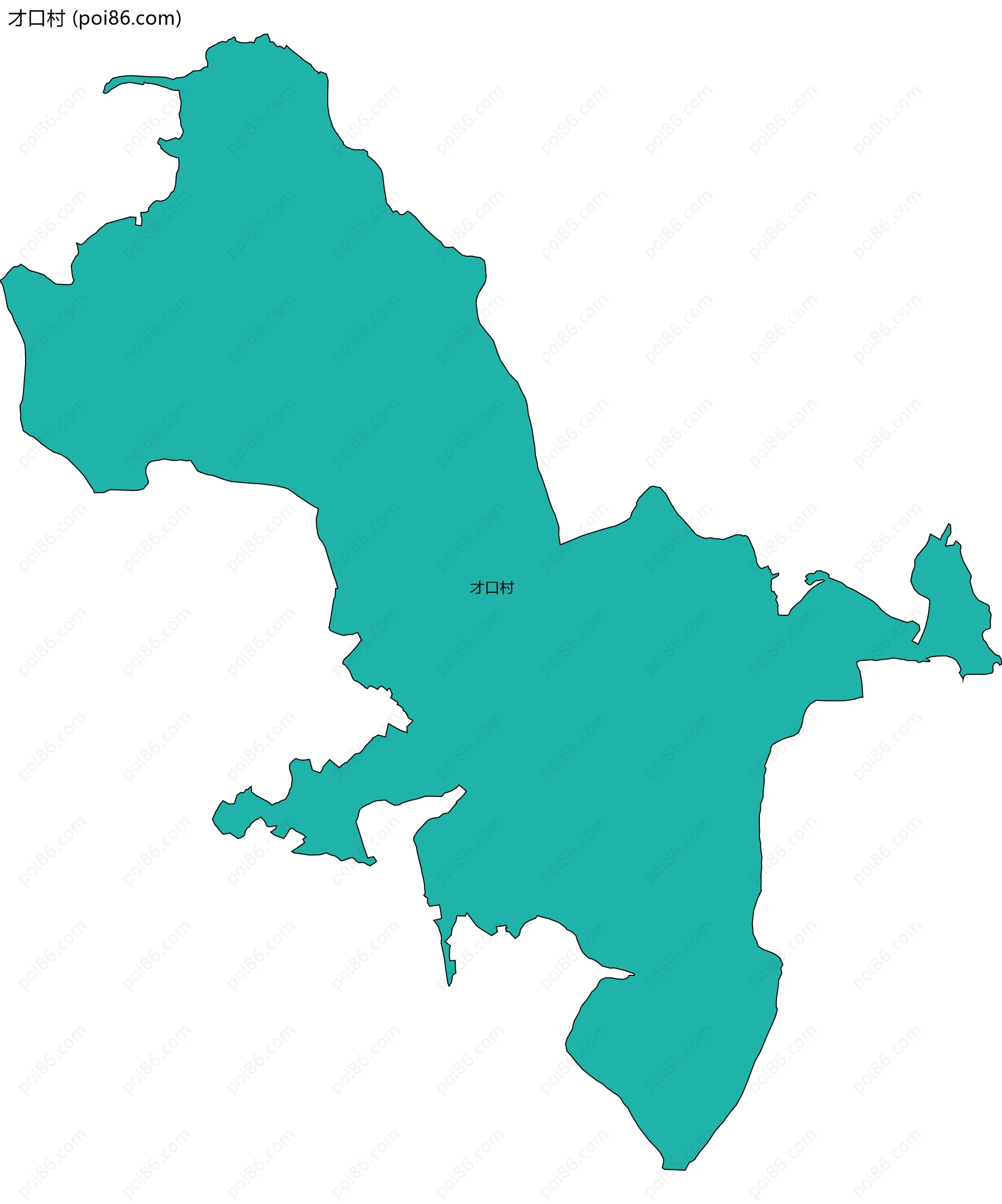 才口村边界地图