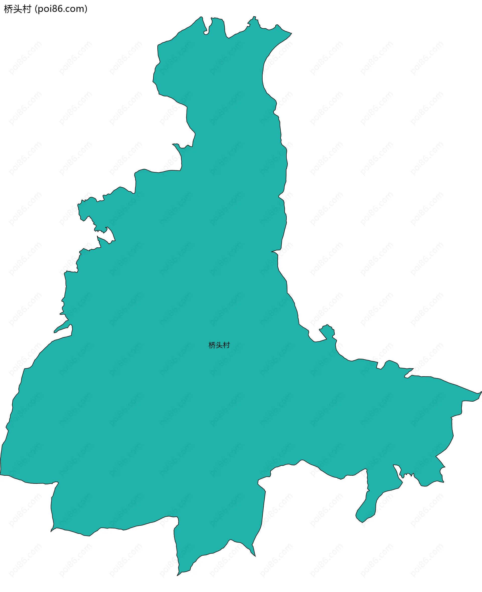 桥头村边界地图