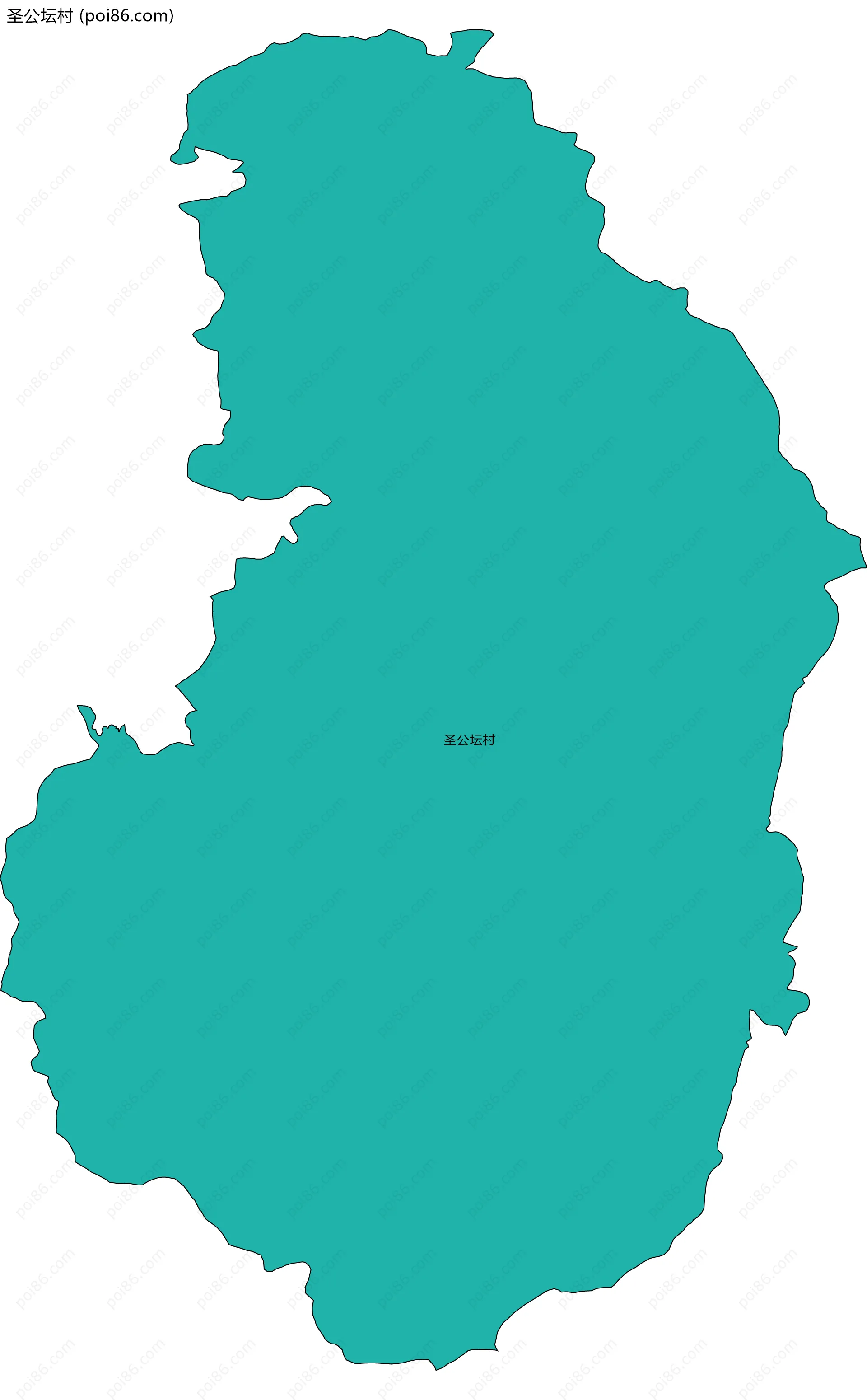 圣公坛村边界地图