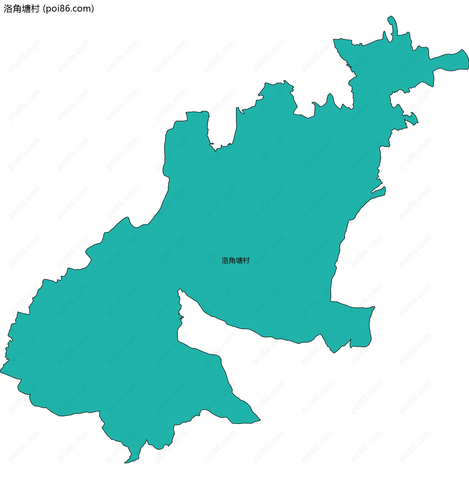 洛角塘村边界地图