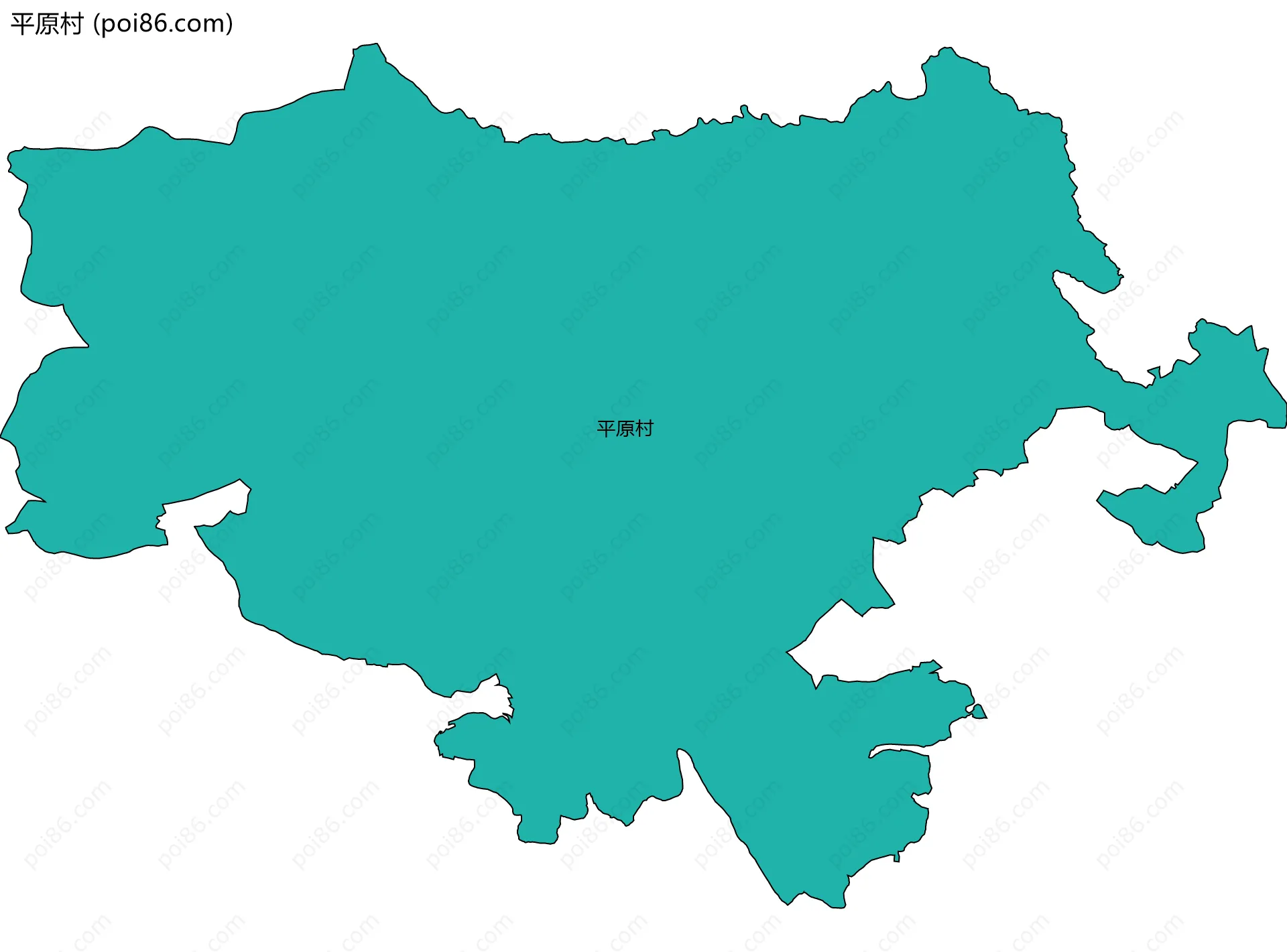 平原村边界地图