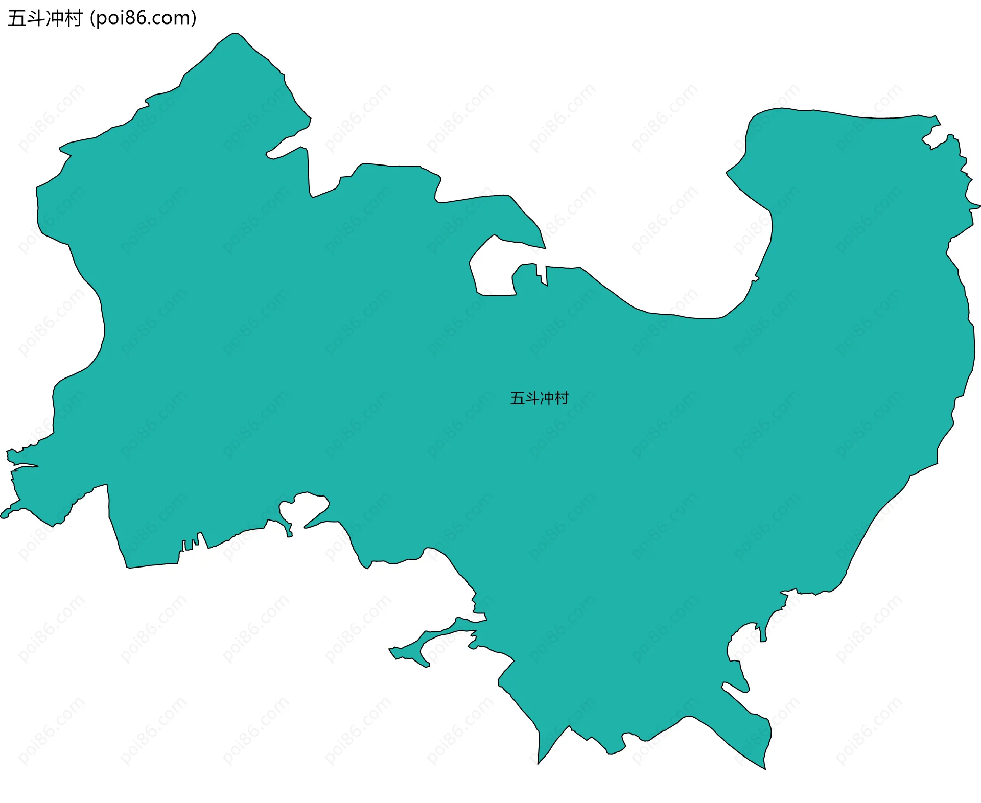 五斗冲村边界地图