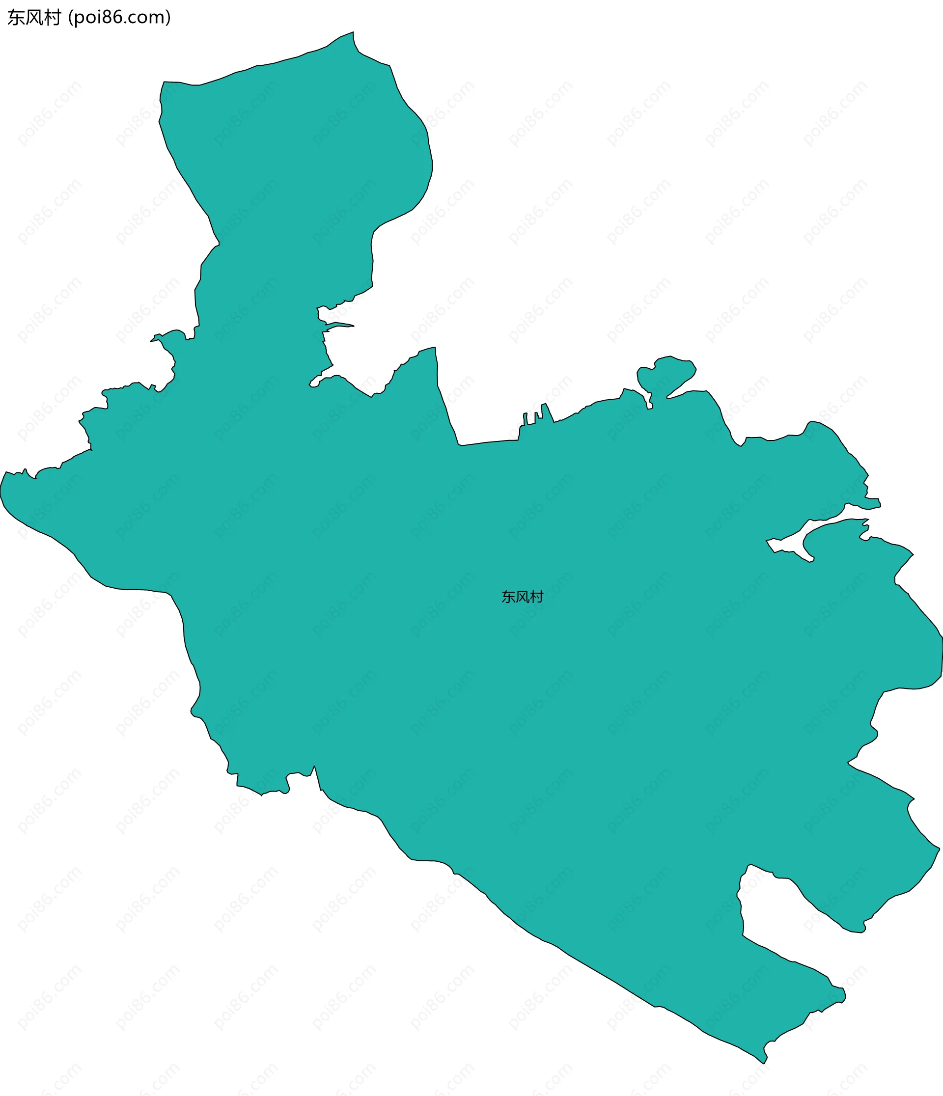 东风村边界地图