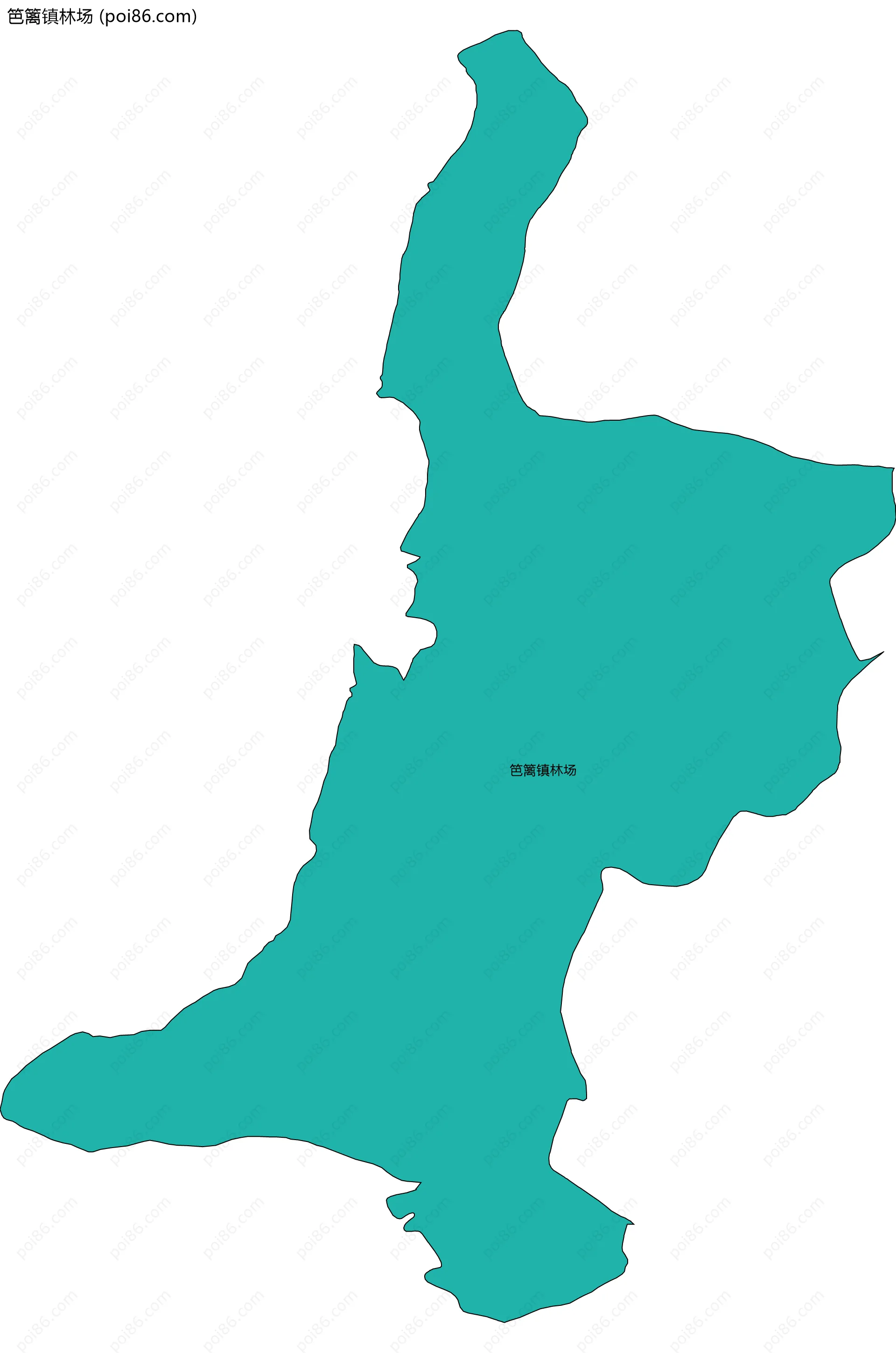 笆篱镇林场边界地图