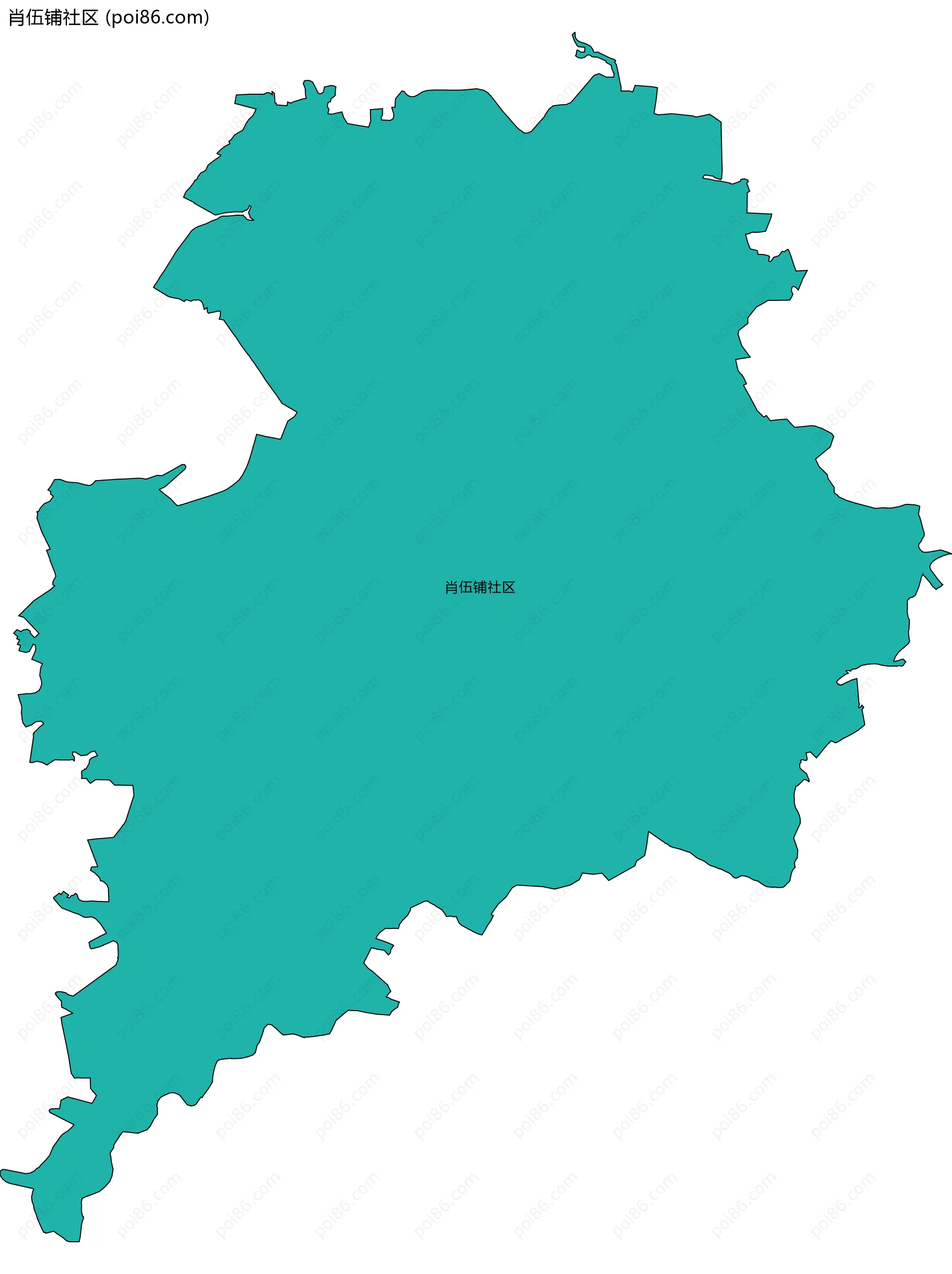 肖伍铺社区边界地图