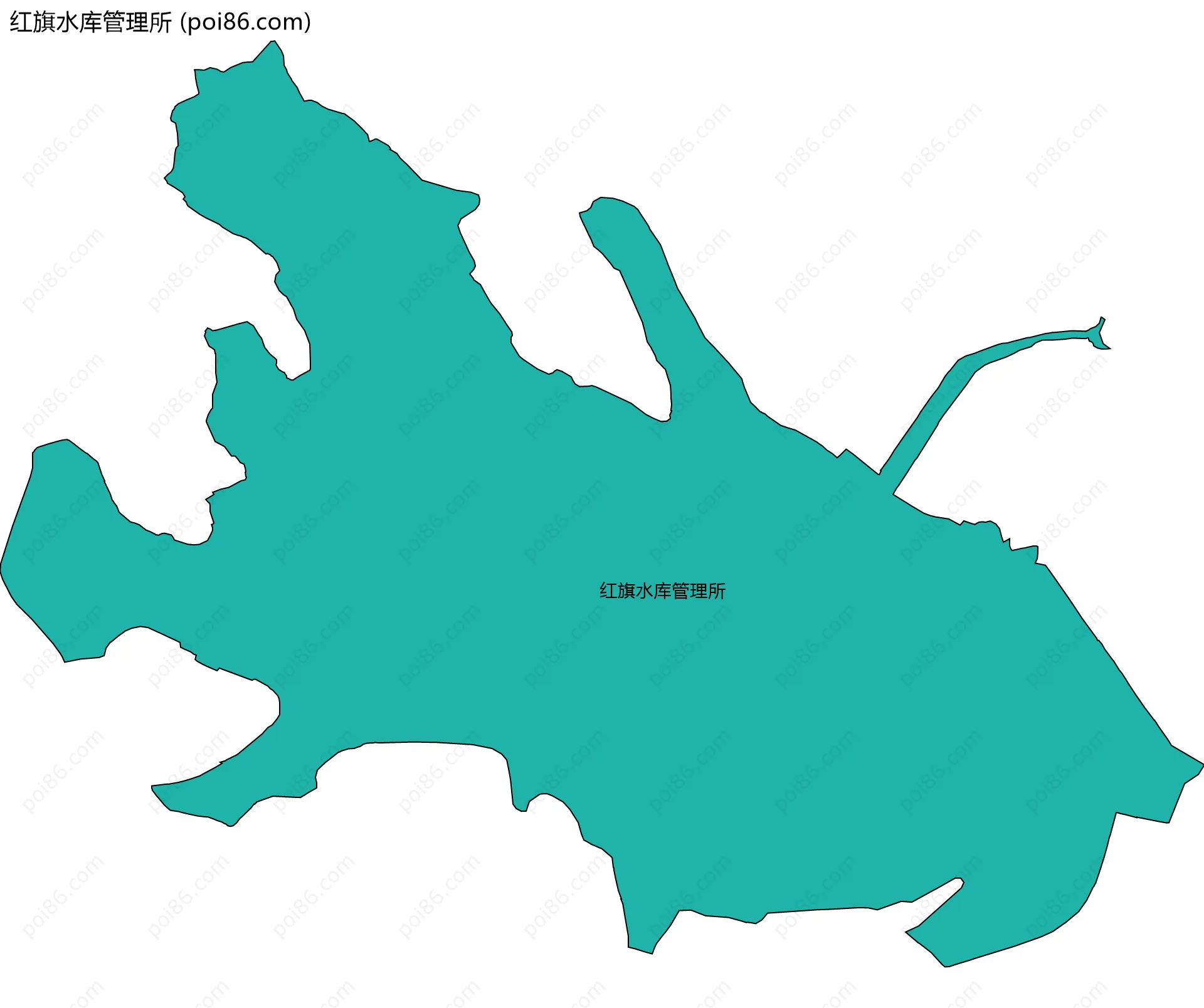 红旗水库管理所边界地图