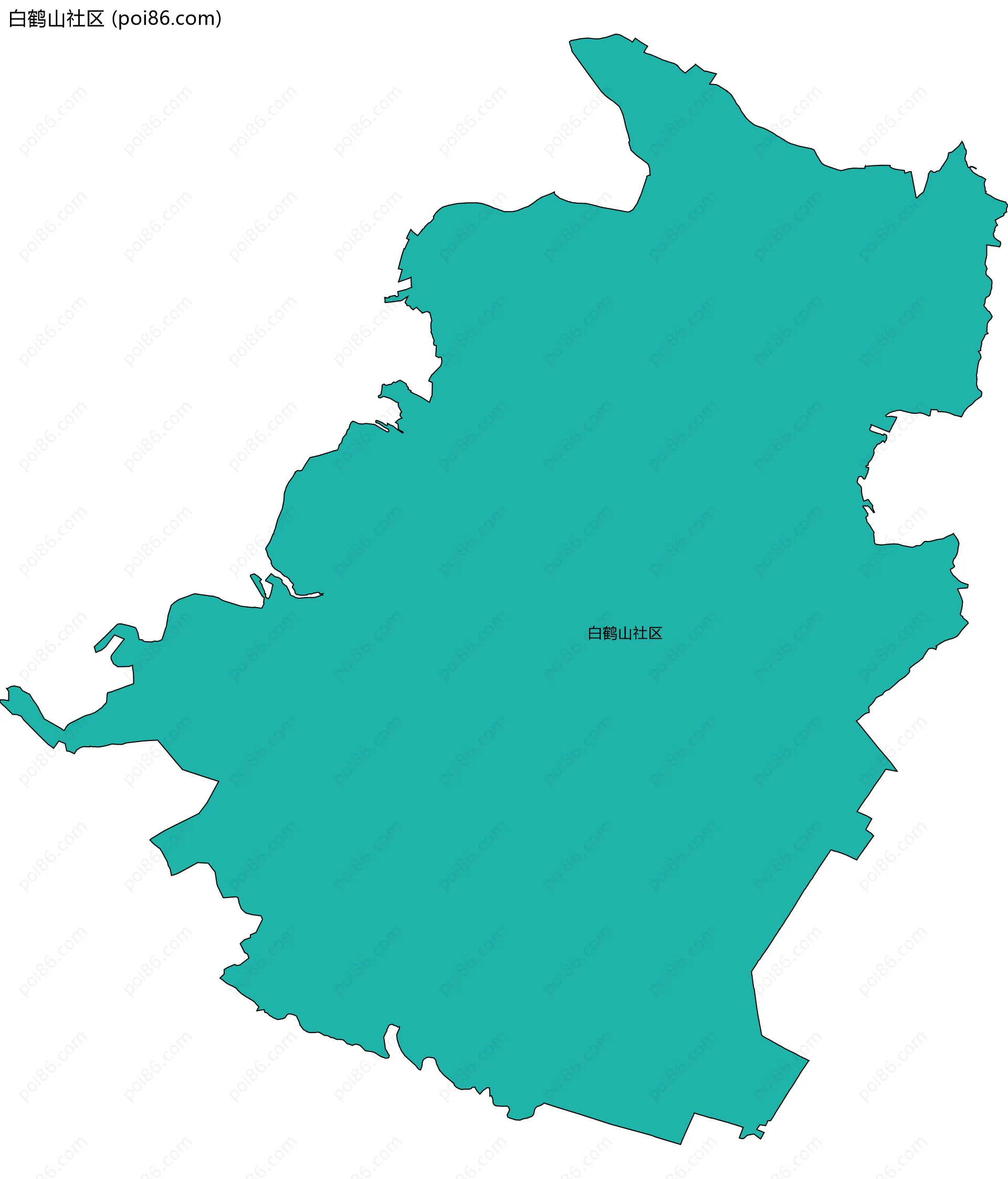 白鹤山社区边界地图