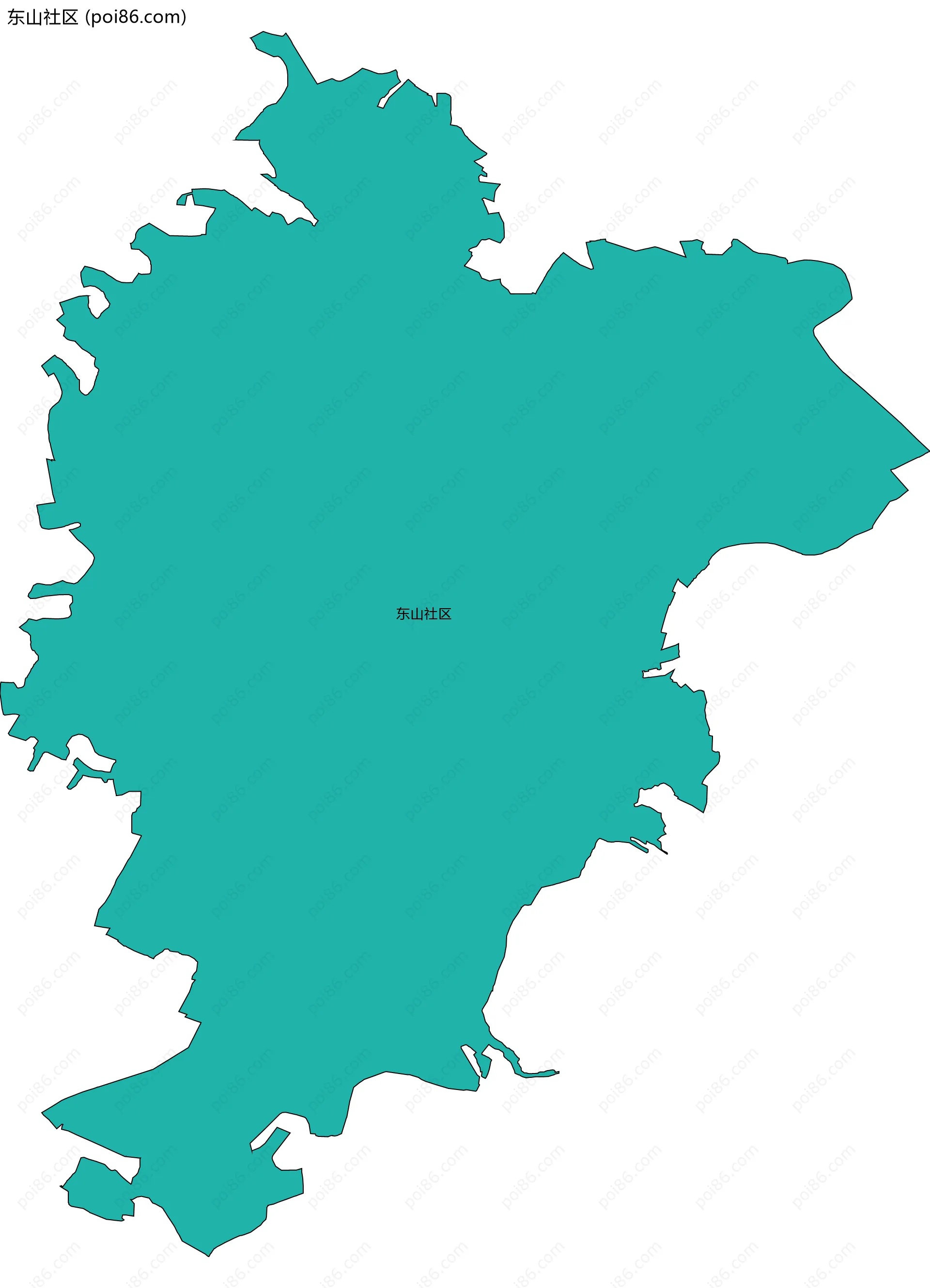 东山社区边界地图