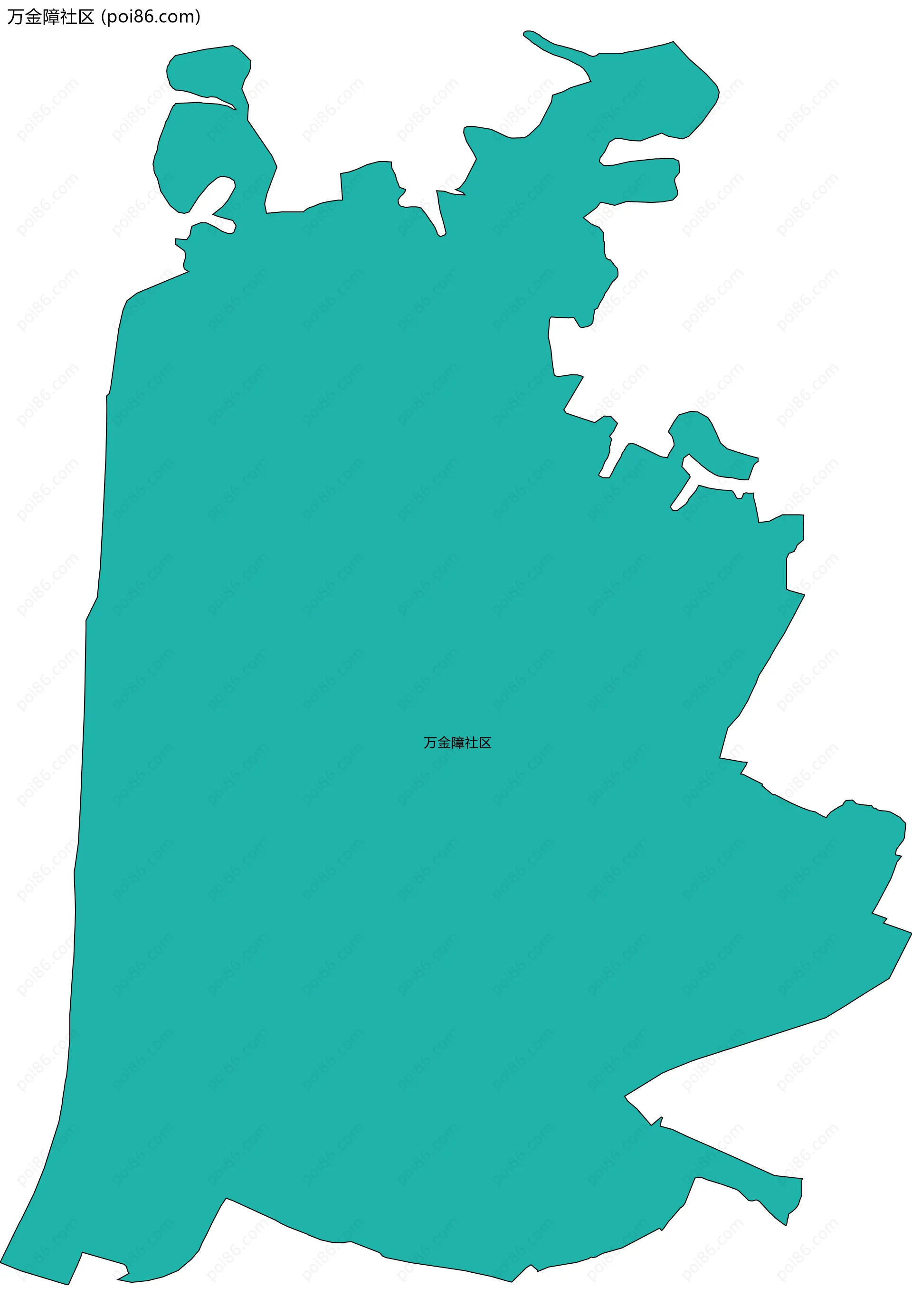 万金障社区边界地图