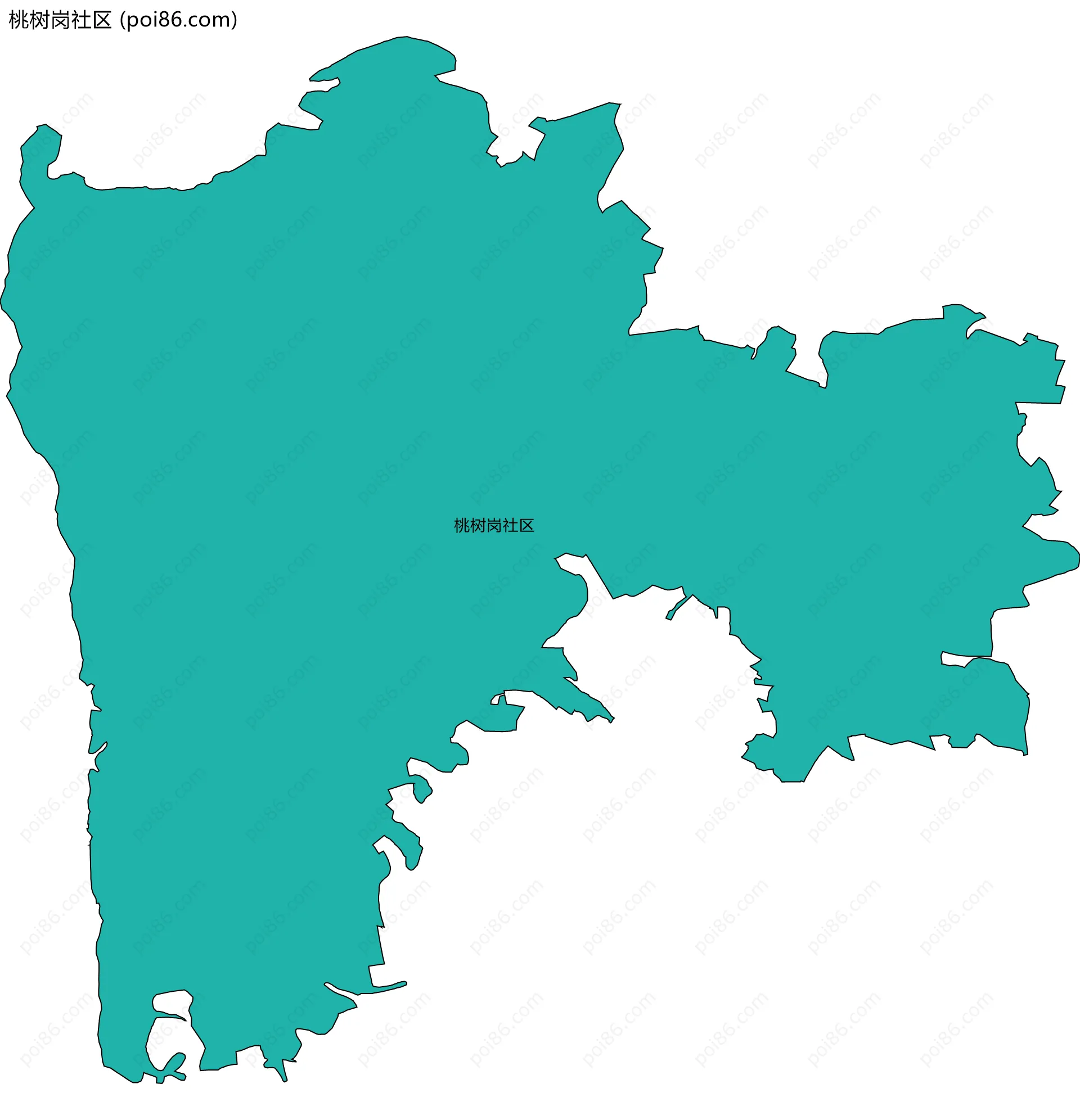 桃树岗社区边界地图