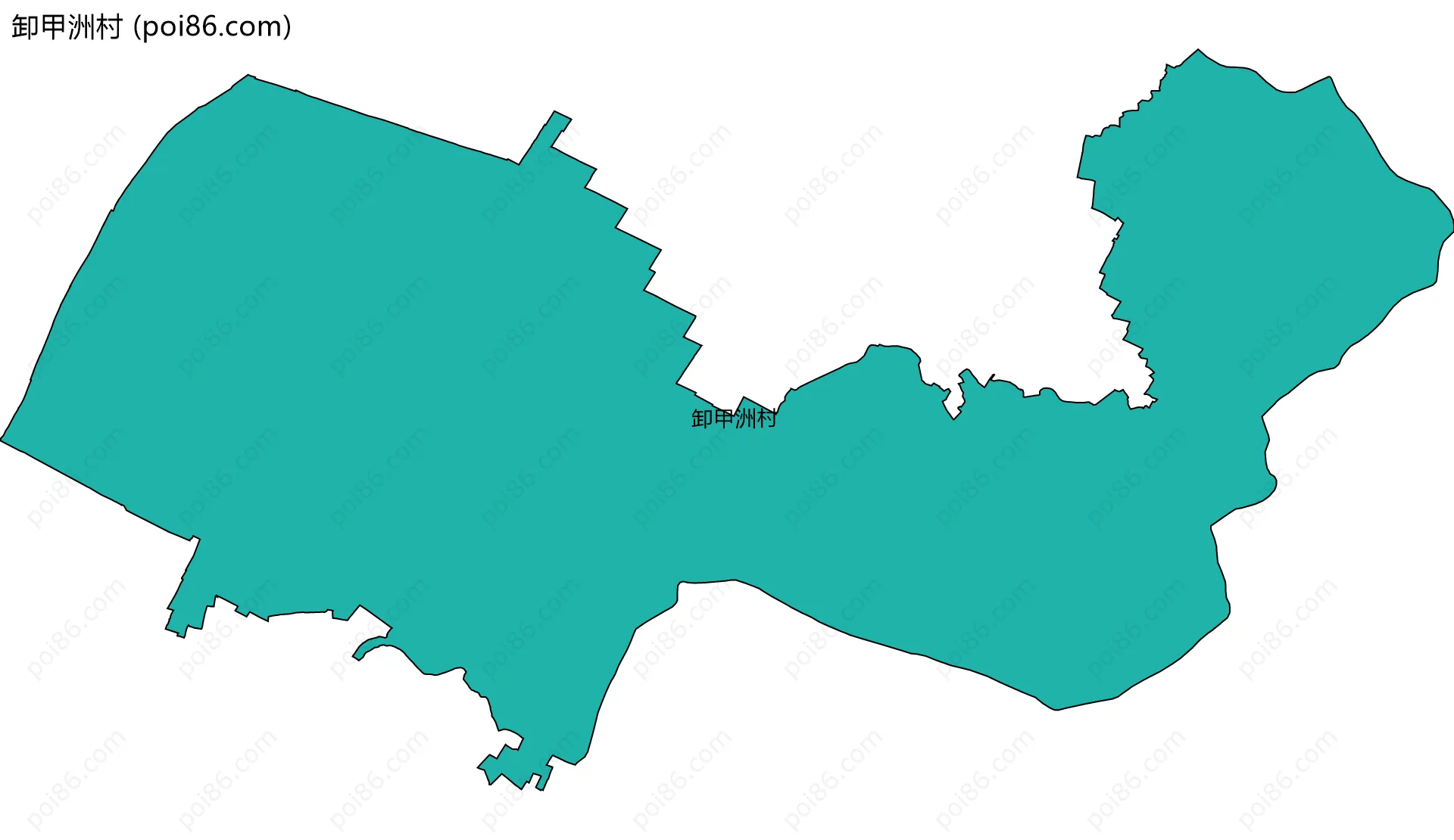 卸甲洲村边界地图