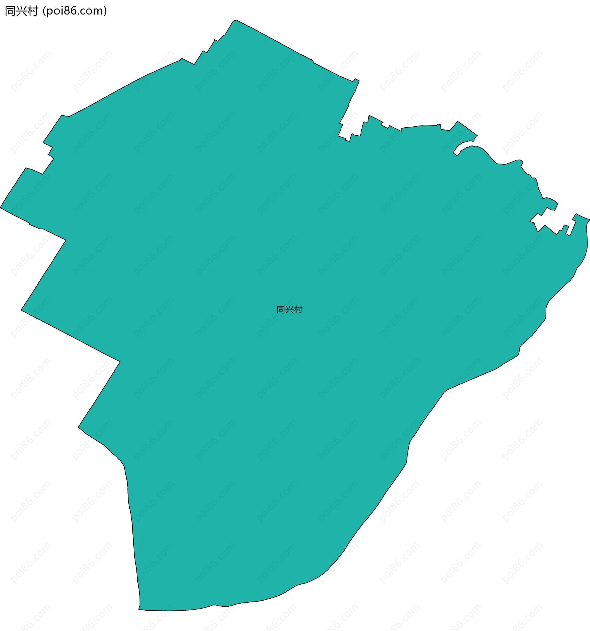 同兴村边界地图