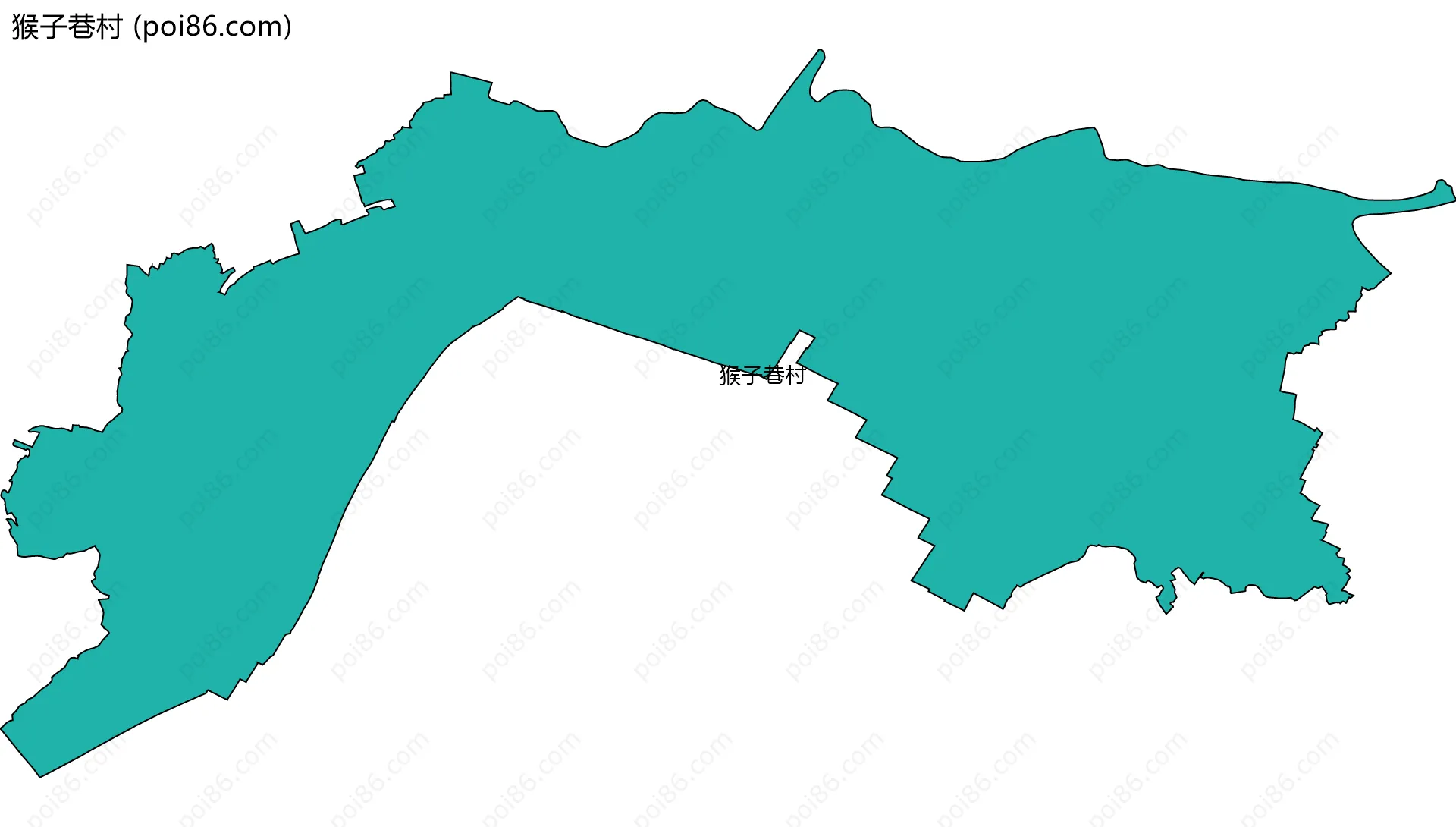 猴子巷村边界地图
