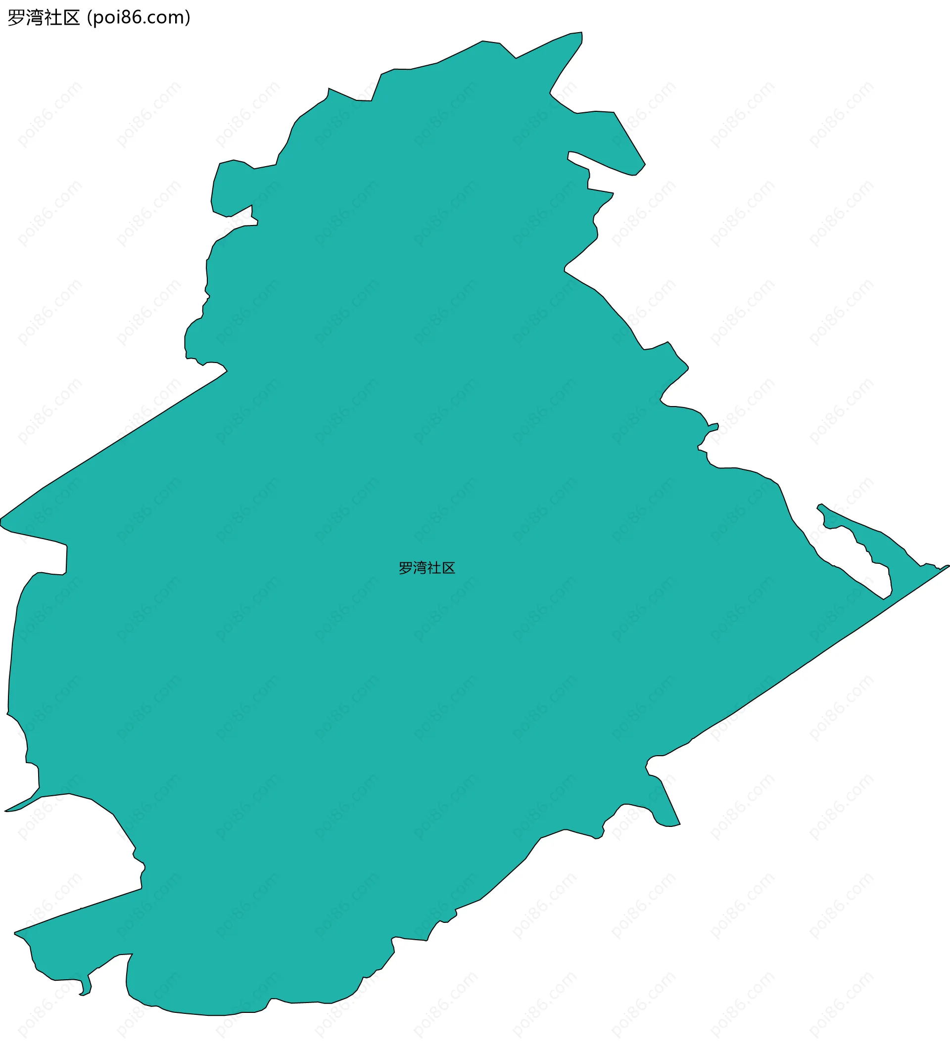 罗湾社区边界地图