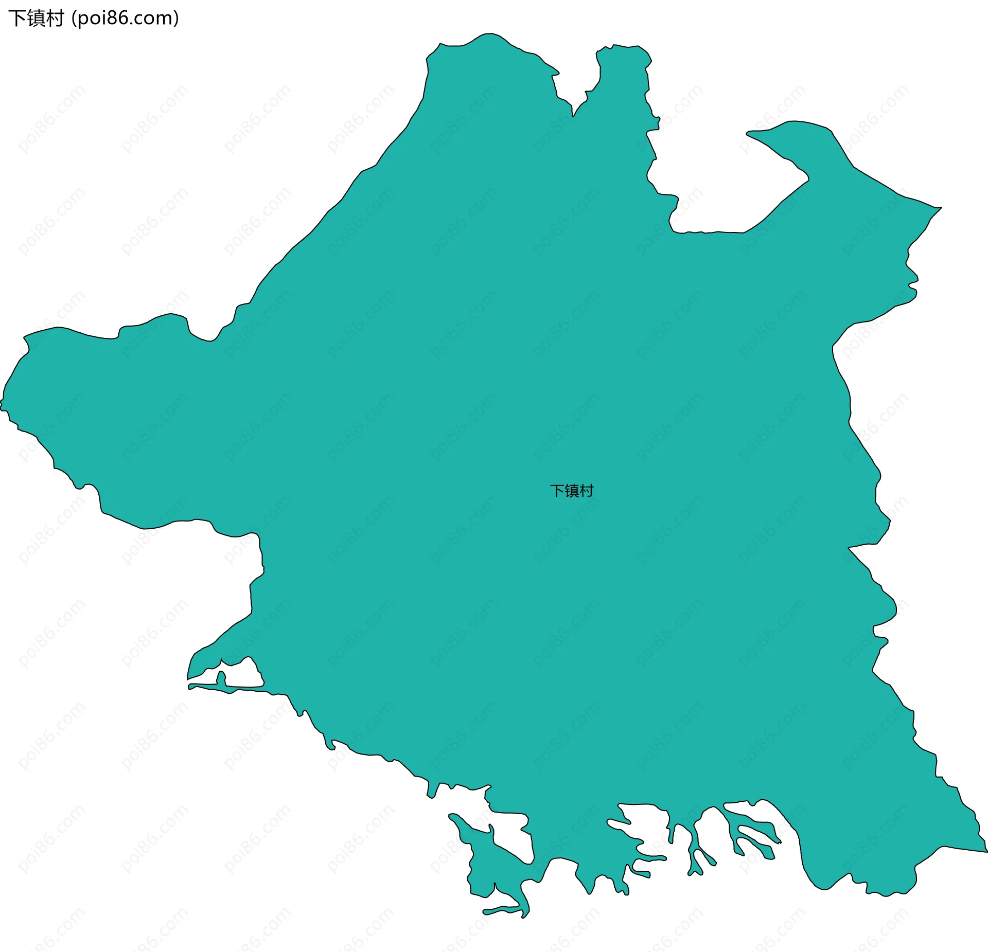 下镇村边界地图