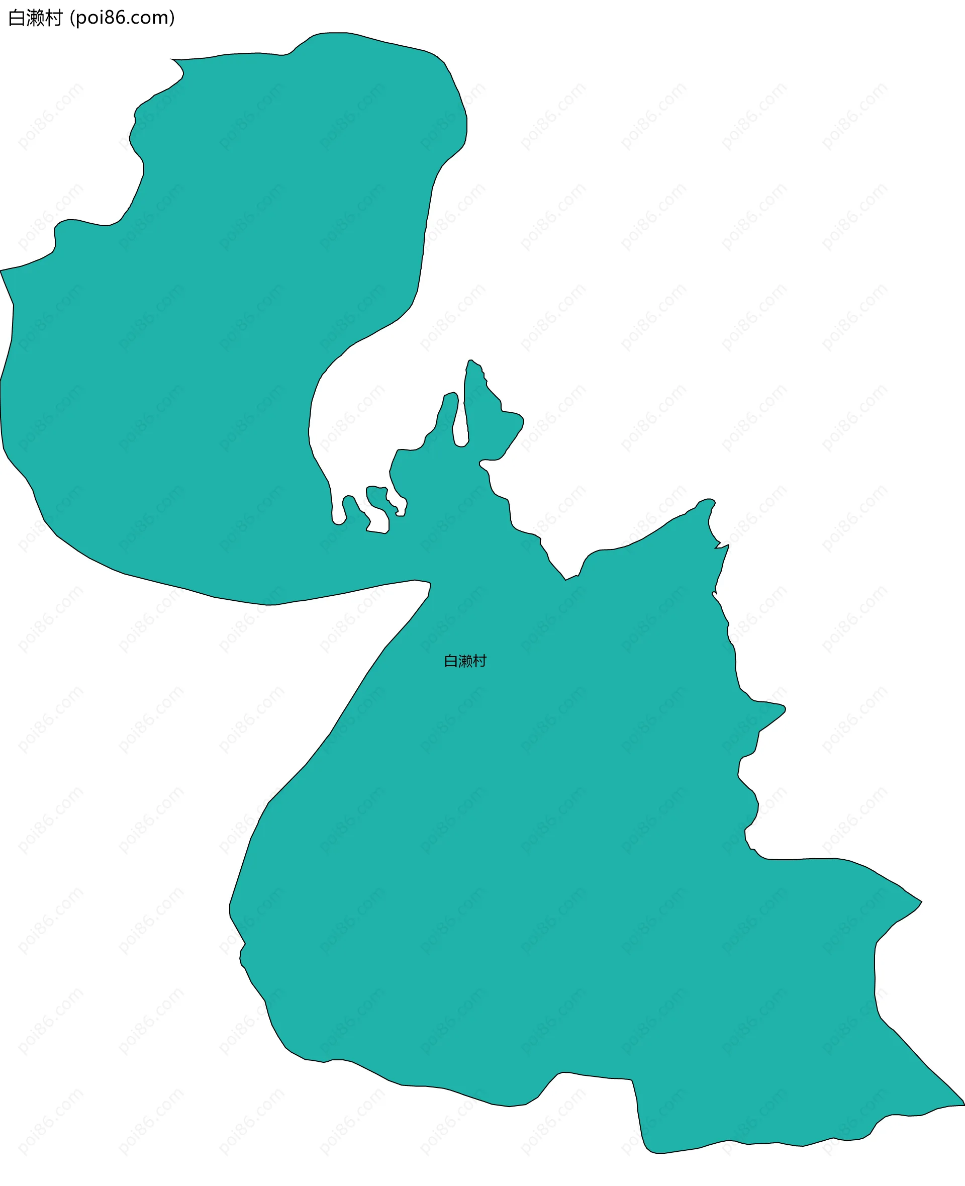 白濑村边界地图