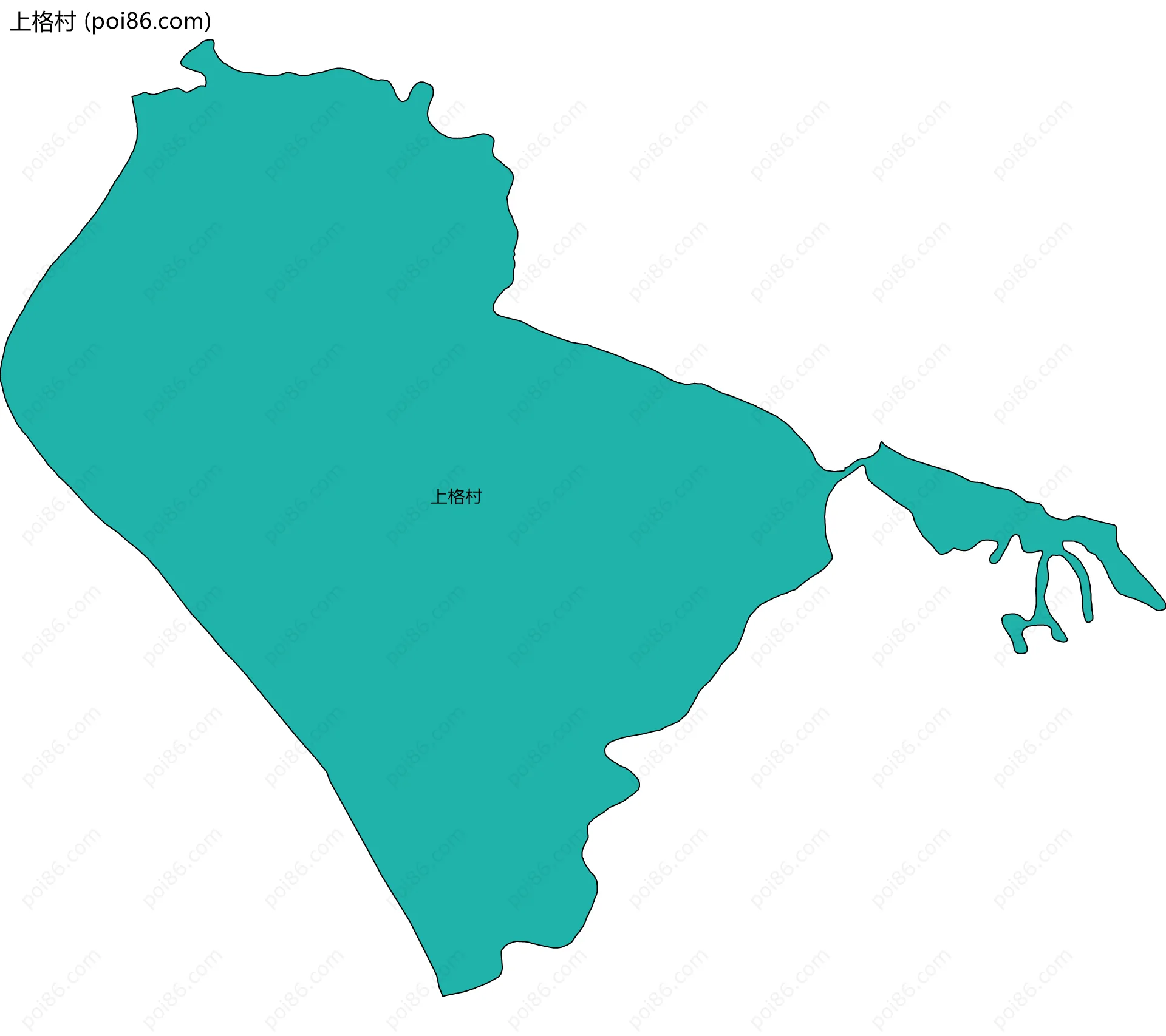 上格村边界地图