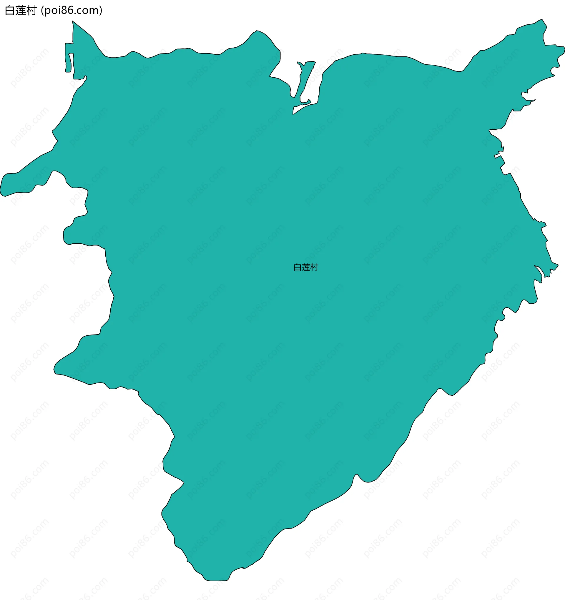 白莲村边界地图