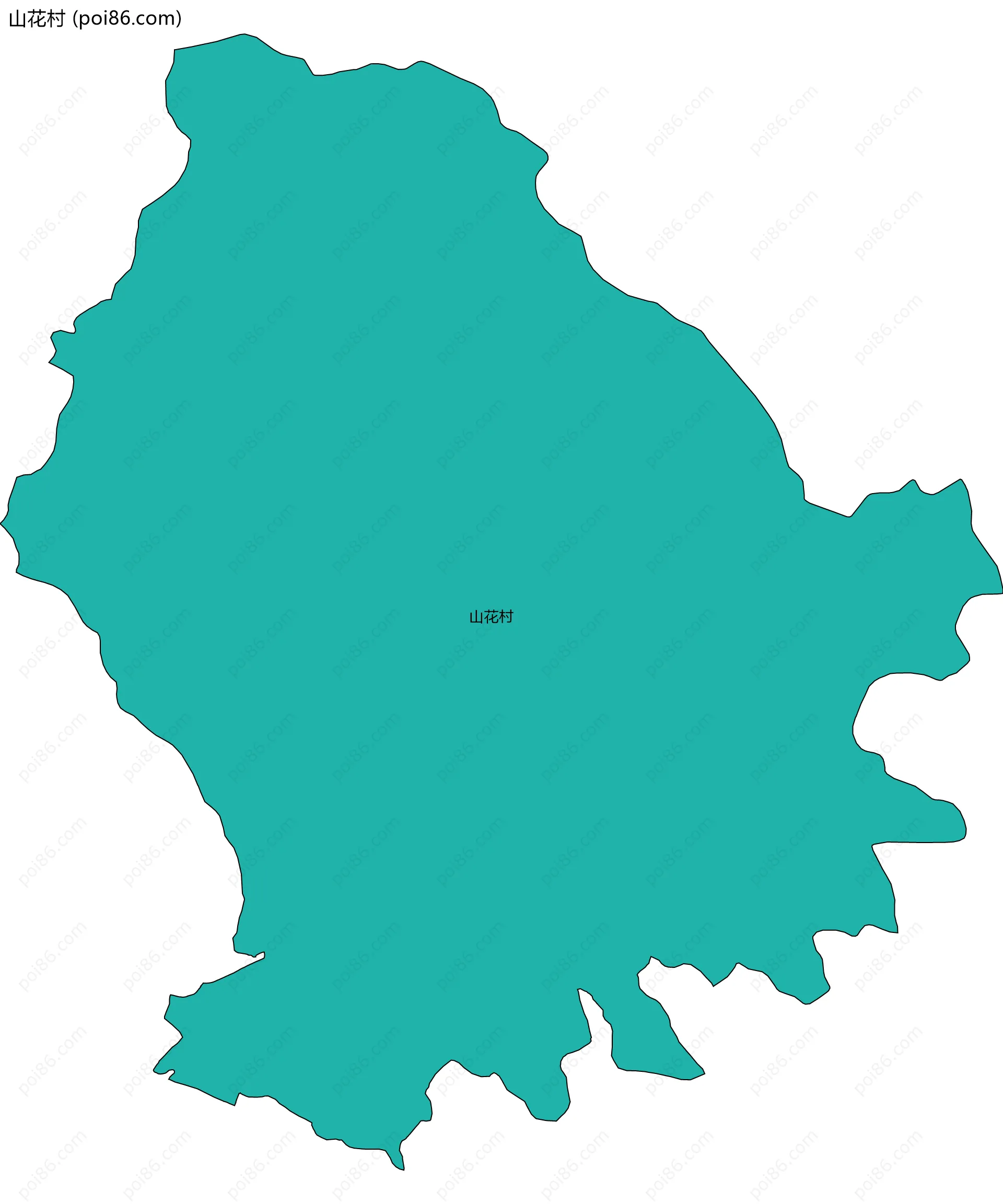 山花村边界地图